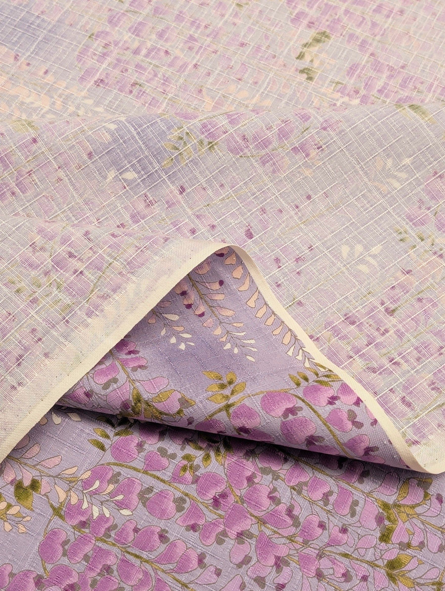Kobayashi - Hanging Wisteria Cotton Dobby Fabric - Purple