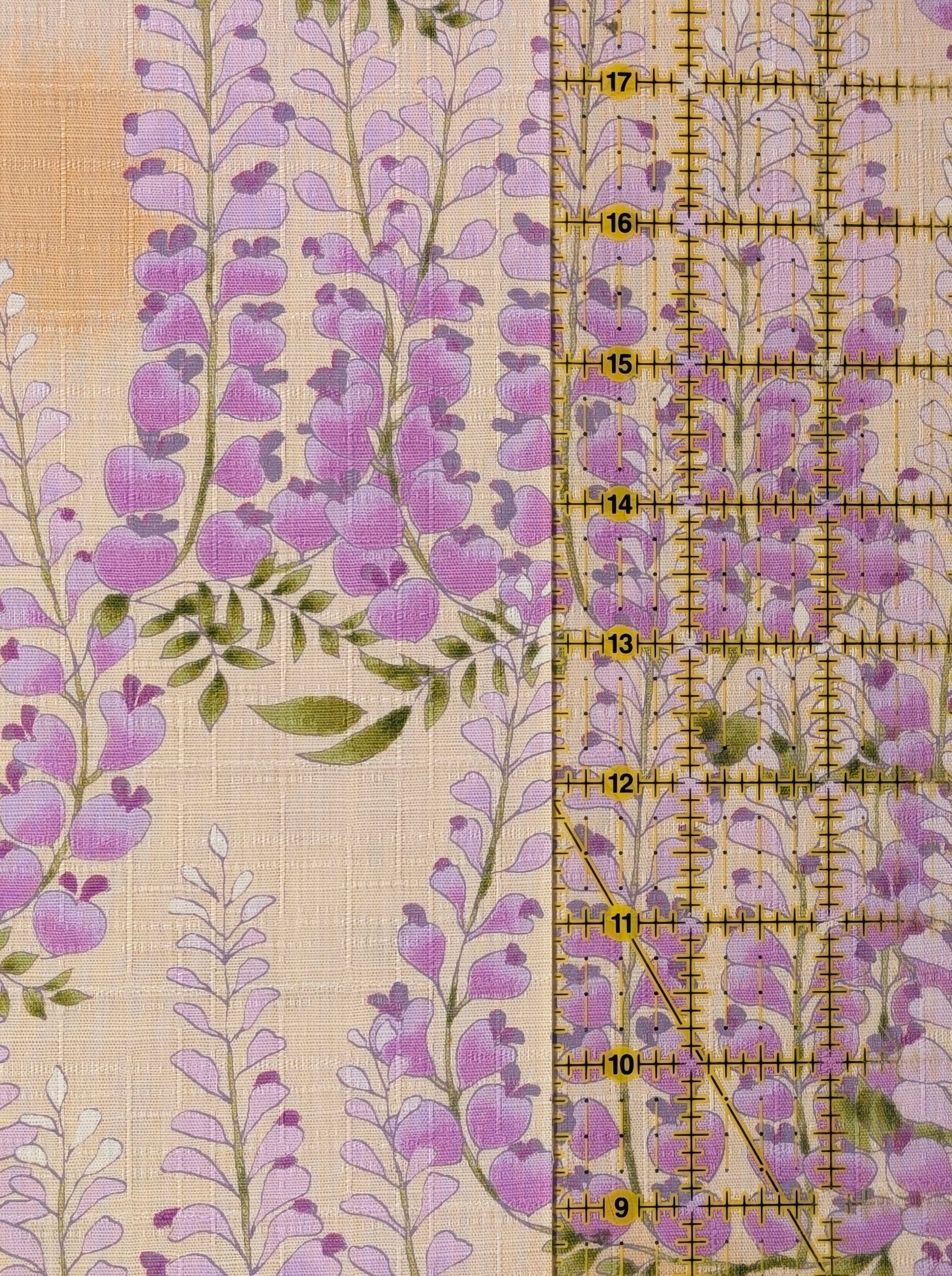 Kobayashi - Hanging Wisteria Cotton Dobby Fabric - Beige