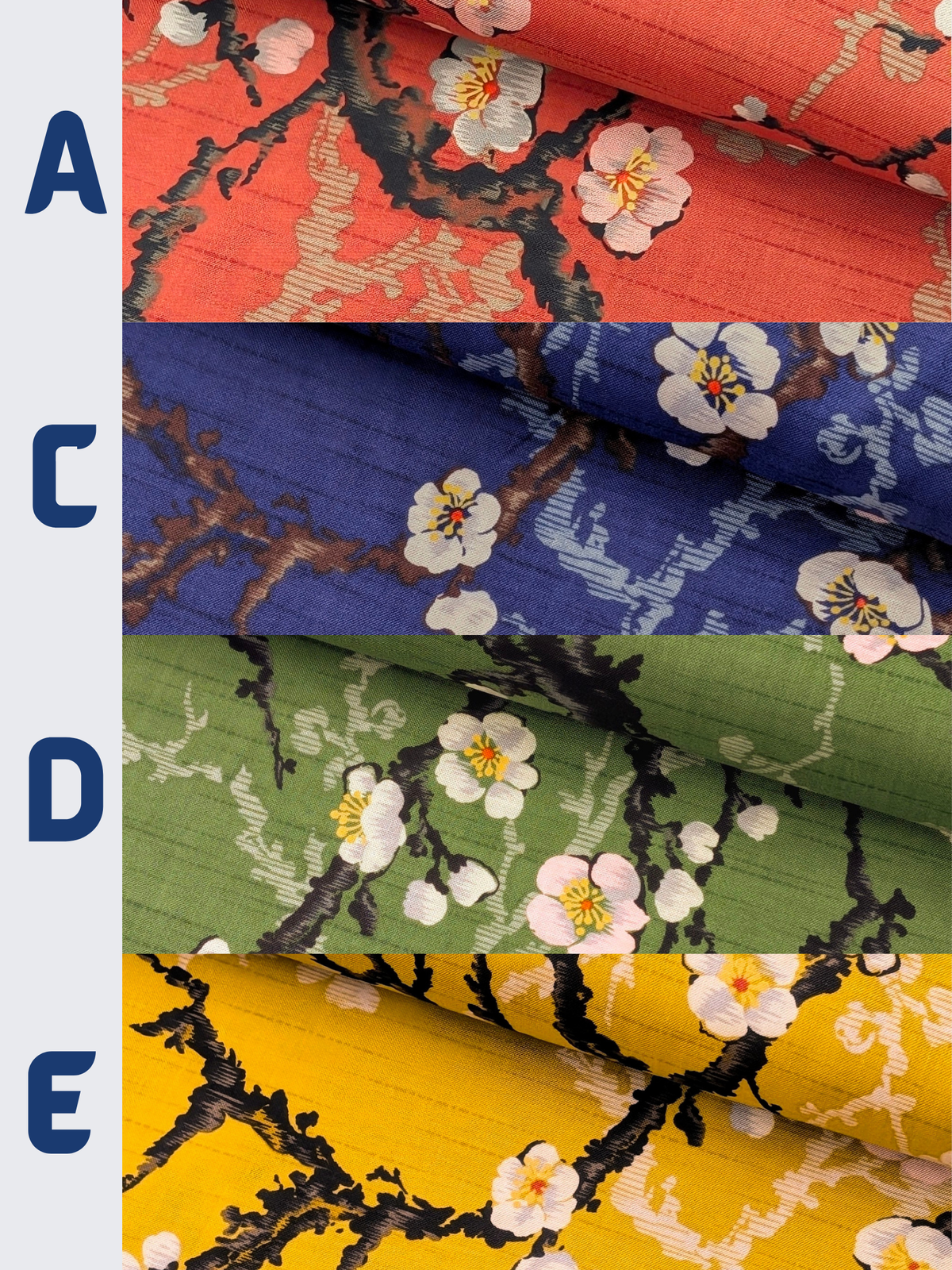 Kokka - Sakura Branches Cotton Sheeting Fabric - Green
