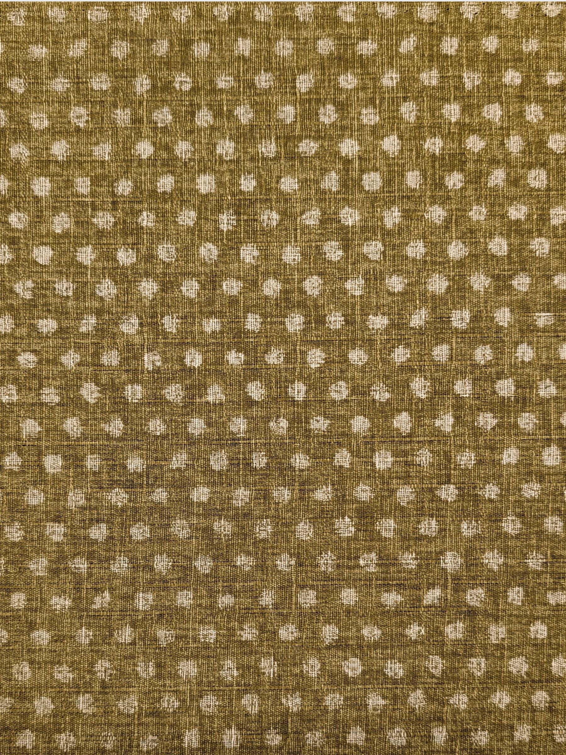 Morikiku - Small Dots Cotton Dobby Fabric - Light Green