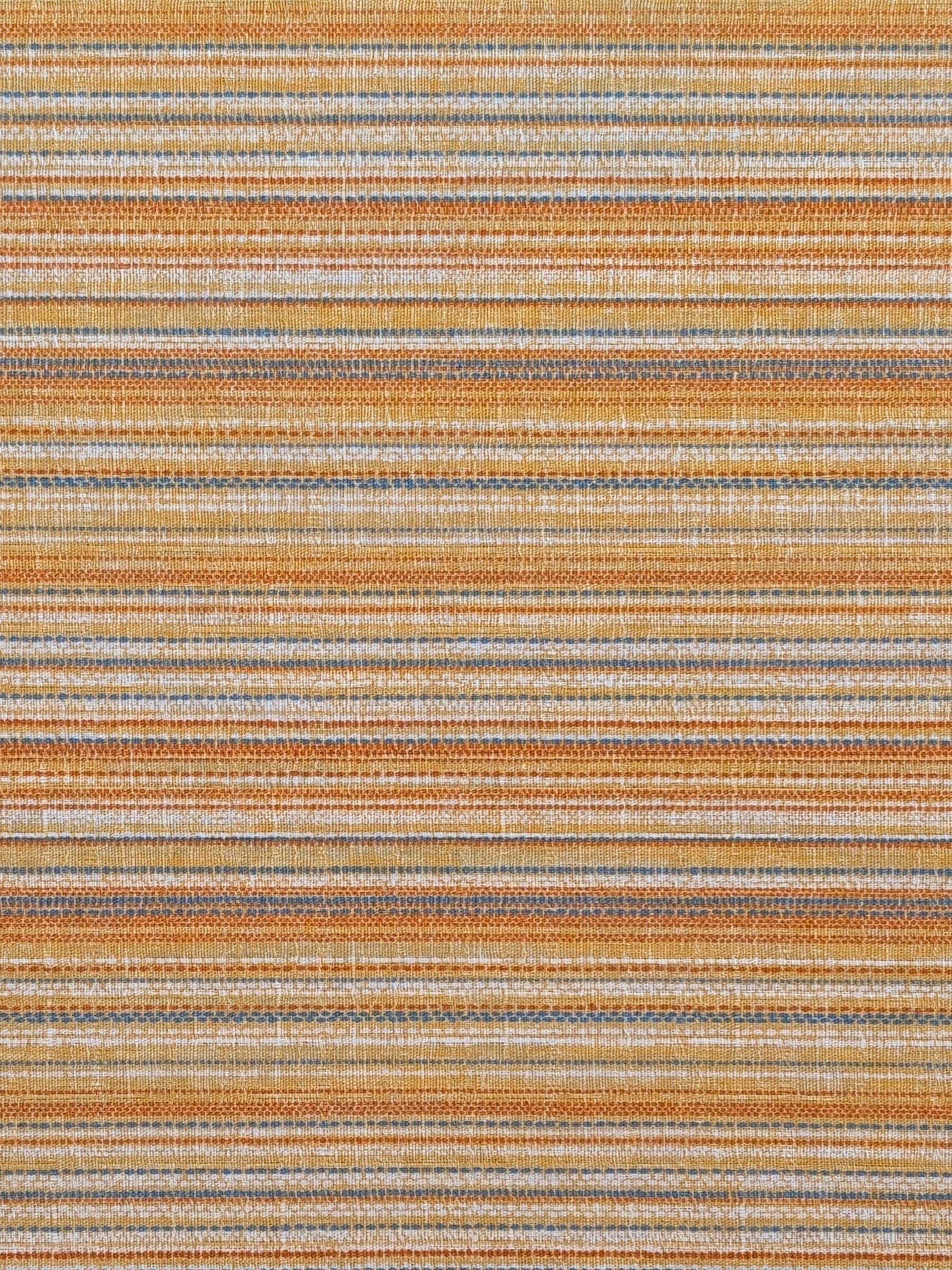 Morikiku - Textured Stripe Cotton Dobby Fabric - Yellow