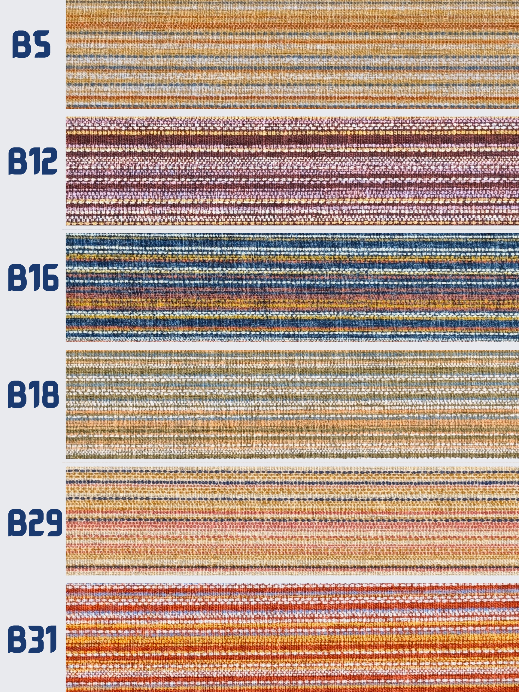 Morikiku - Textured Stripe Cotton Dobby Fabric - Beige