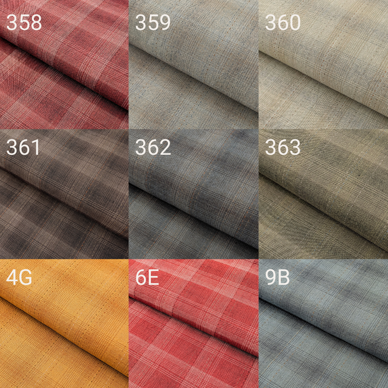 MYD - Glen Check Plaid Yarn Dyed Cotton Fabric - Gray