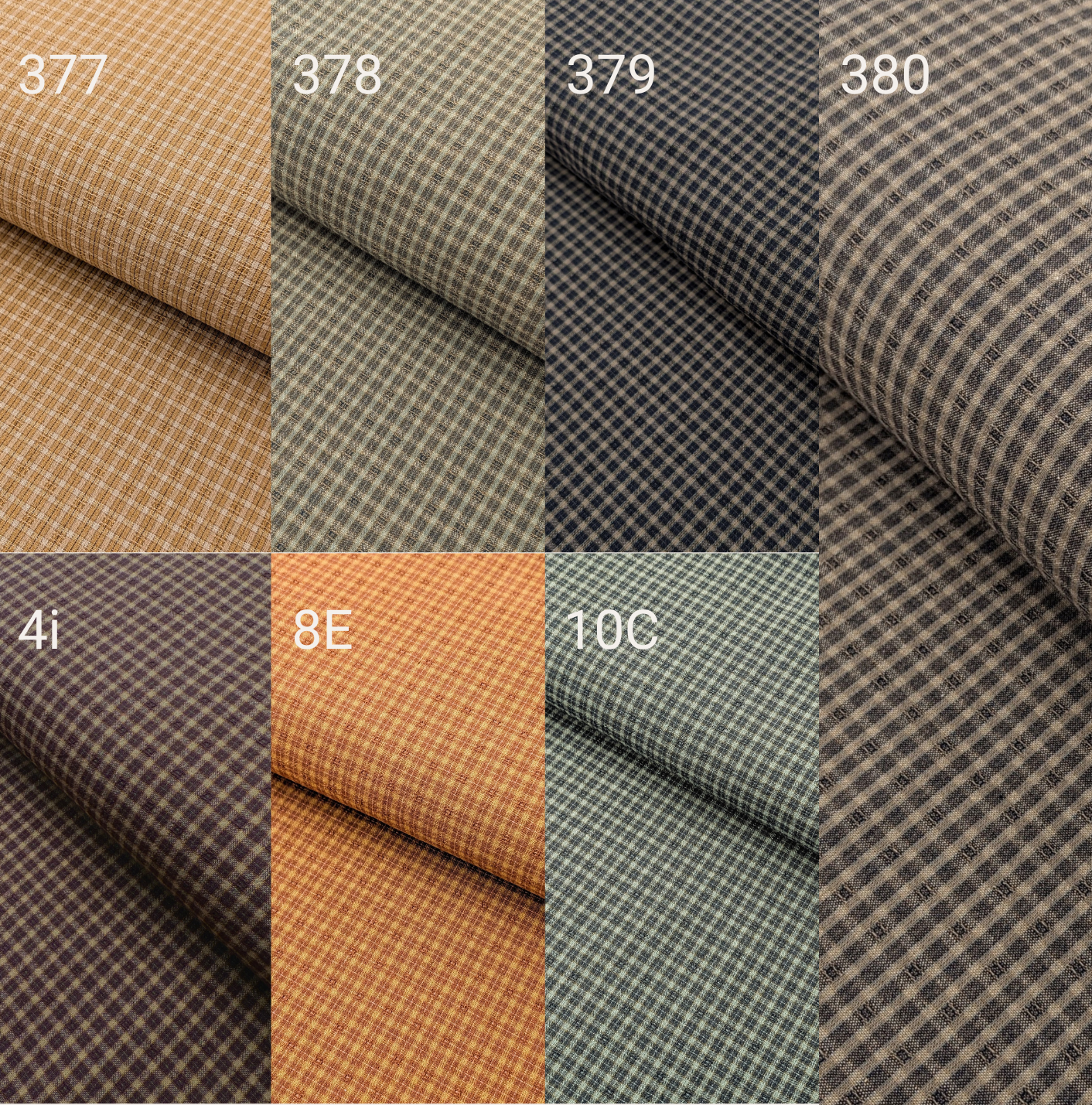 MYD - Textured Tattersall Plaid Yarn Dyed Cotton Fabric - Yellow Beige