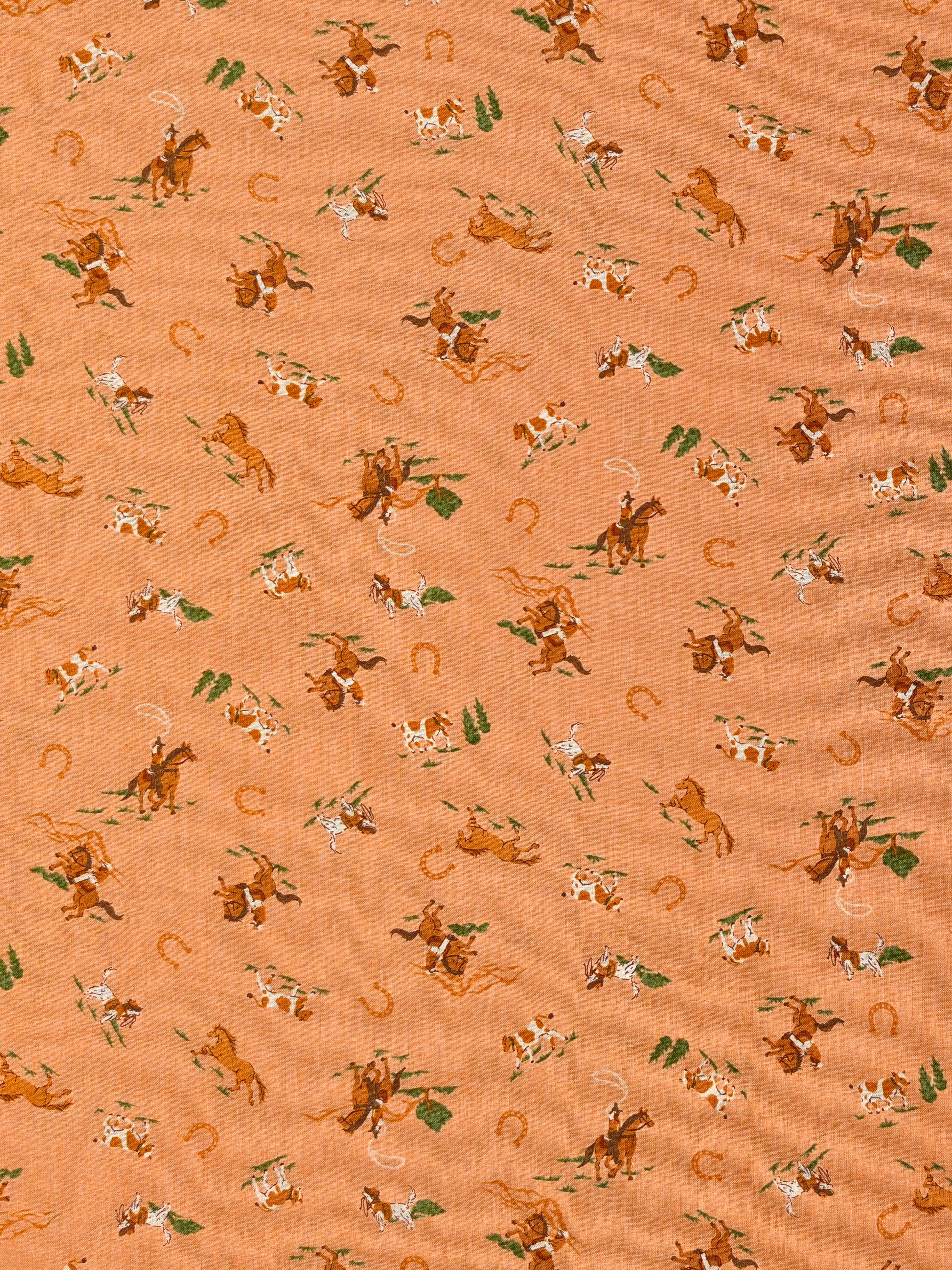 Vancet - Old Western Feed Sack Print Cotton Fabric - Pink