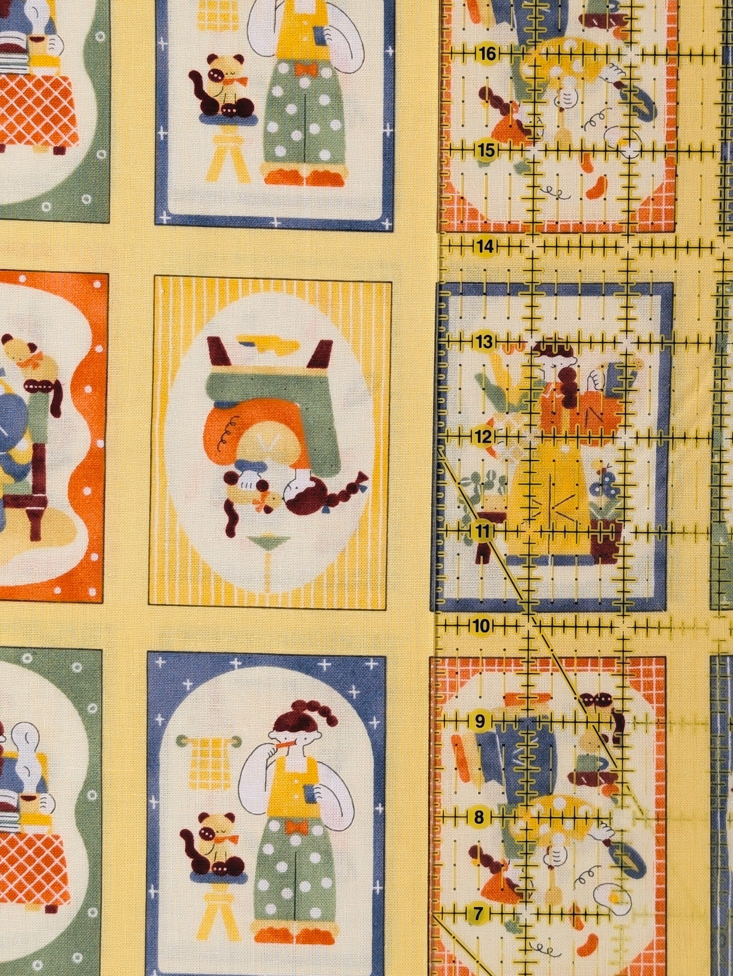 Cosmo - Scrapbook Ladies Cotton Sheeting Fabric - Yellow