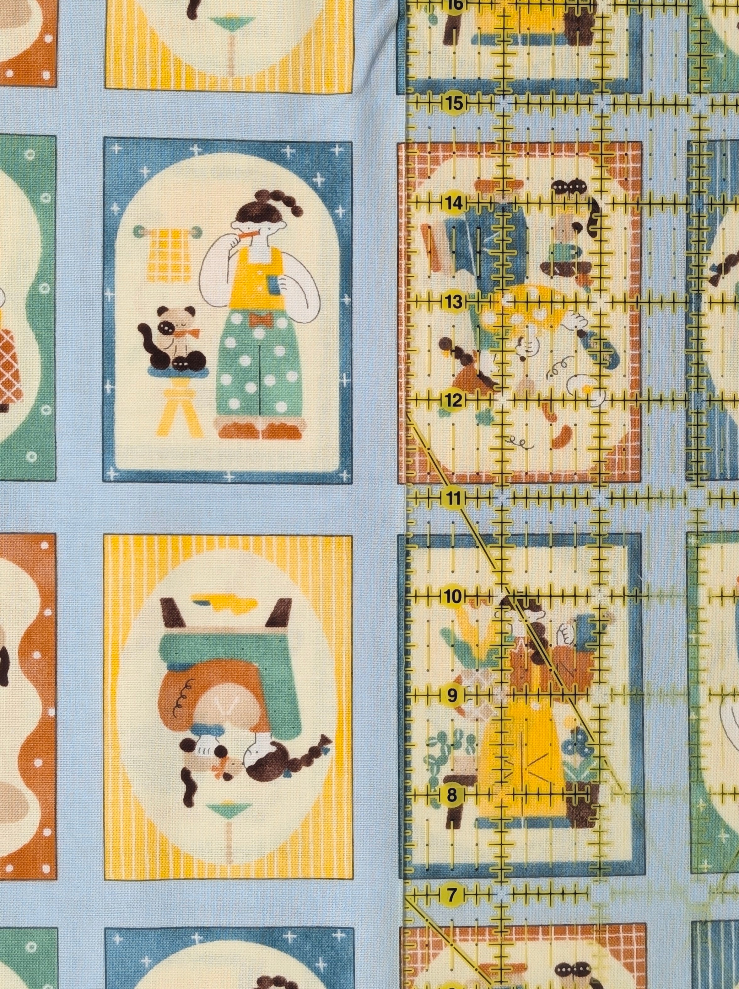 Cosmo - Scrapbook Ladies Cotton Sheeting Fabric - Blue