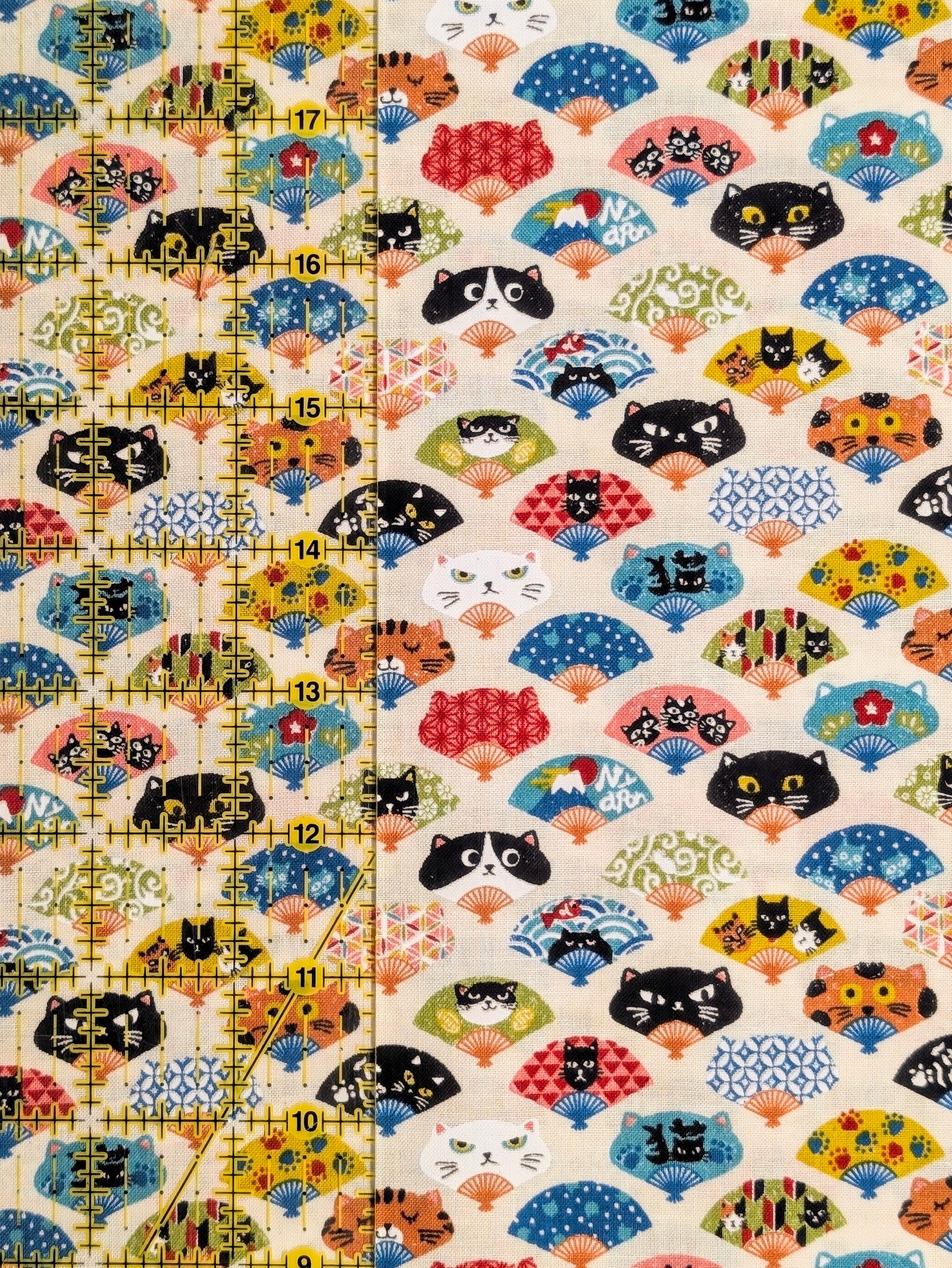 CoCo - Neko Fans Cotton Shirting Fabric - Beige