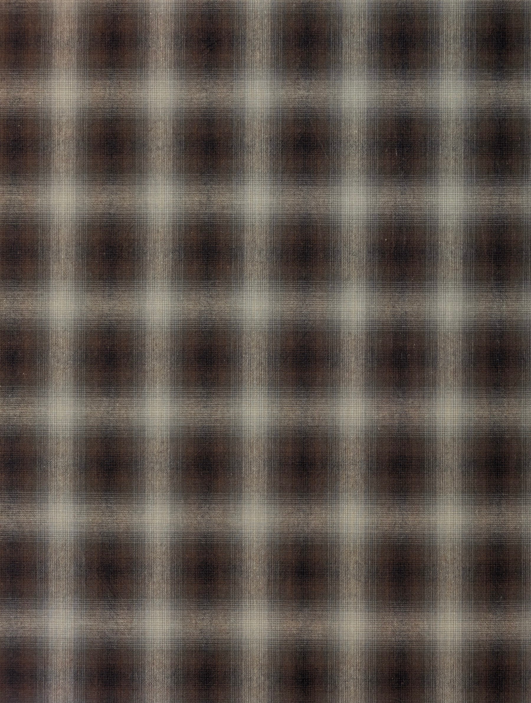 Handworks - Giant Windowpane Plaid Yarn Dyed Cotton Fabric - Brown & Black