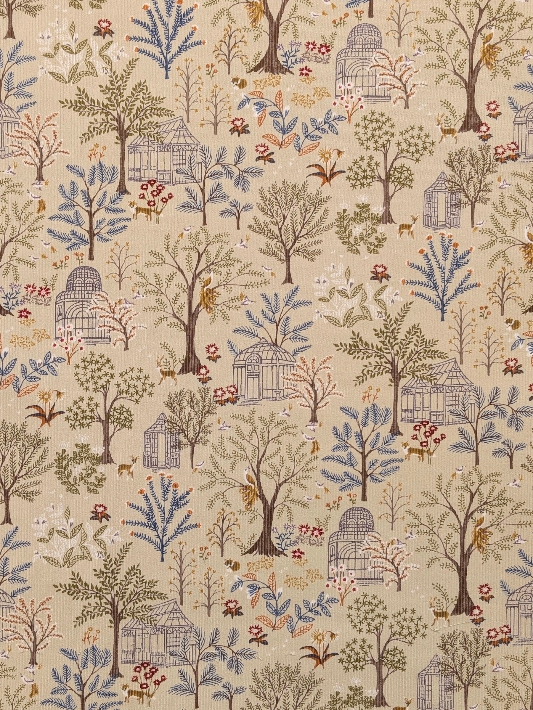 Hokkoh - Botanical Garden Cotton Needlecord Corduroy Fabric - Ivory