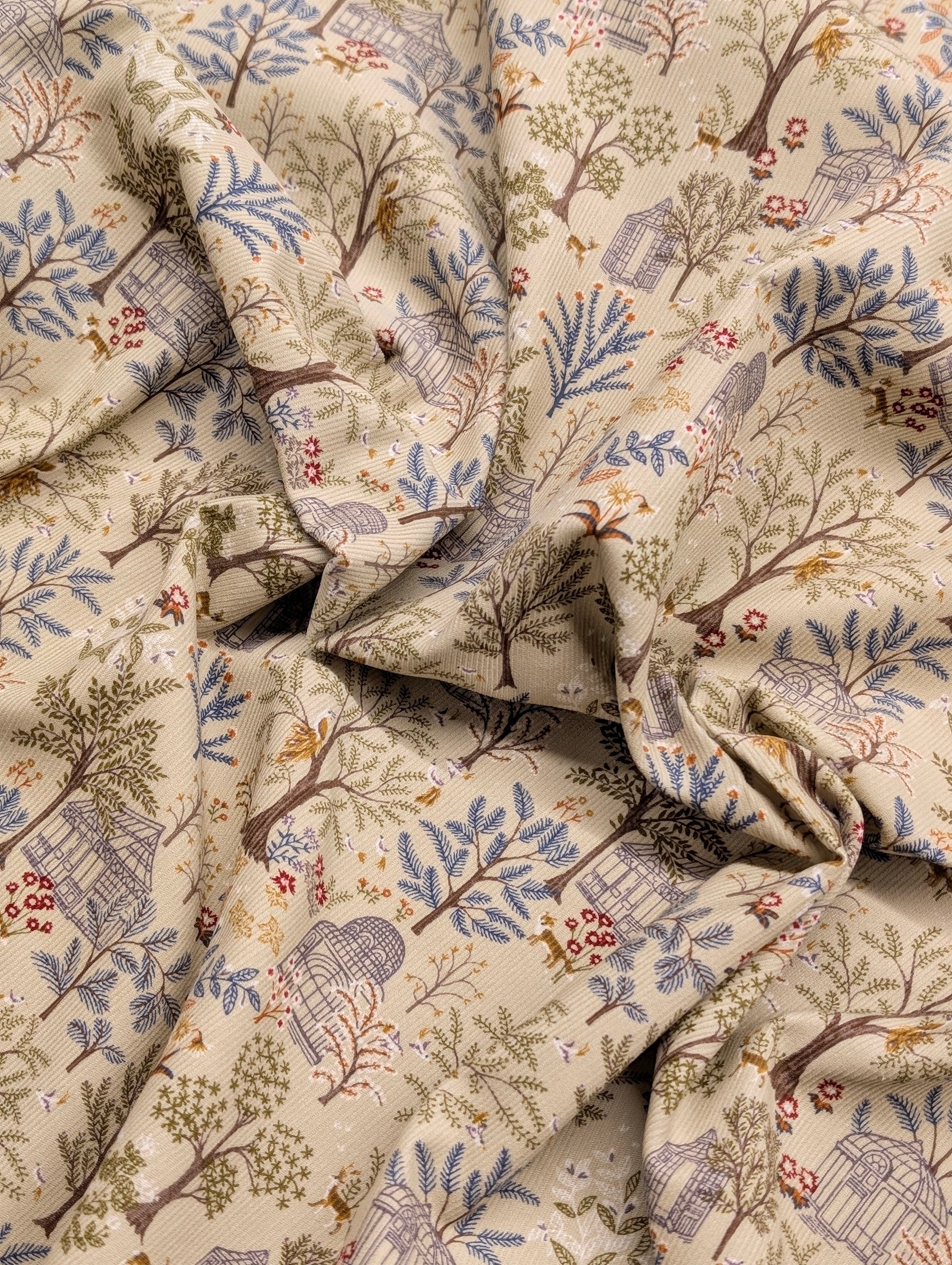 Hokkoh - Botanical Garden Cotton Needlecord Corduroy Fabric - Ivory