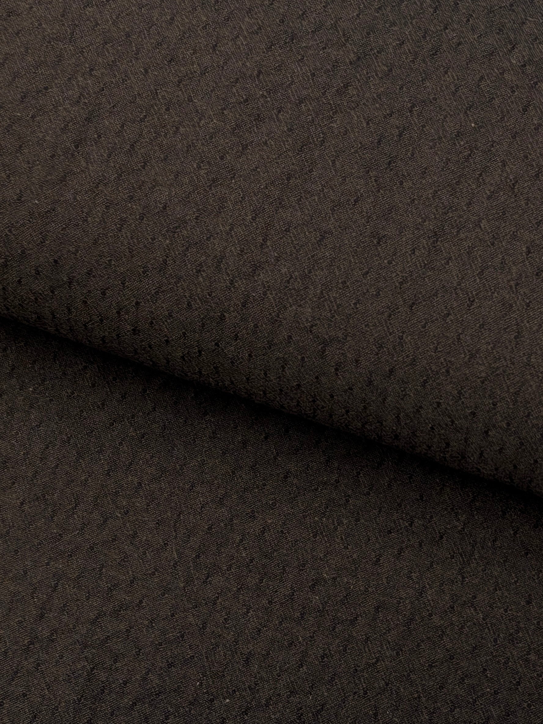 Handworks - Raised Weave Yarn Dyed Cotton Fabric - Charcoal Brown