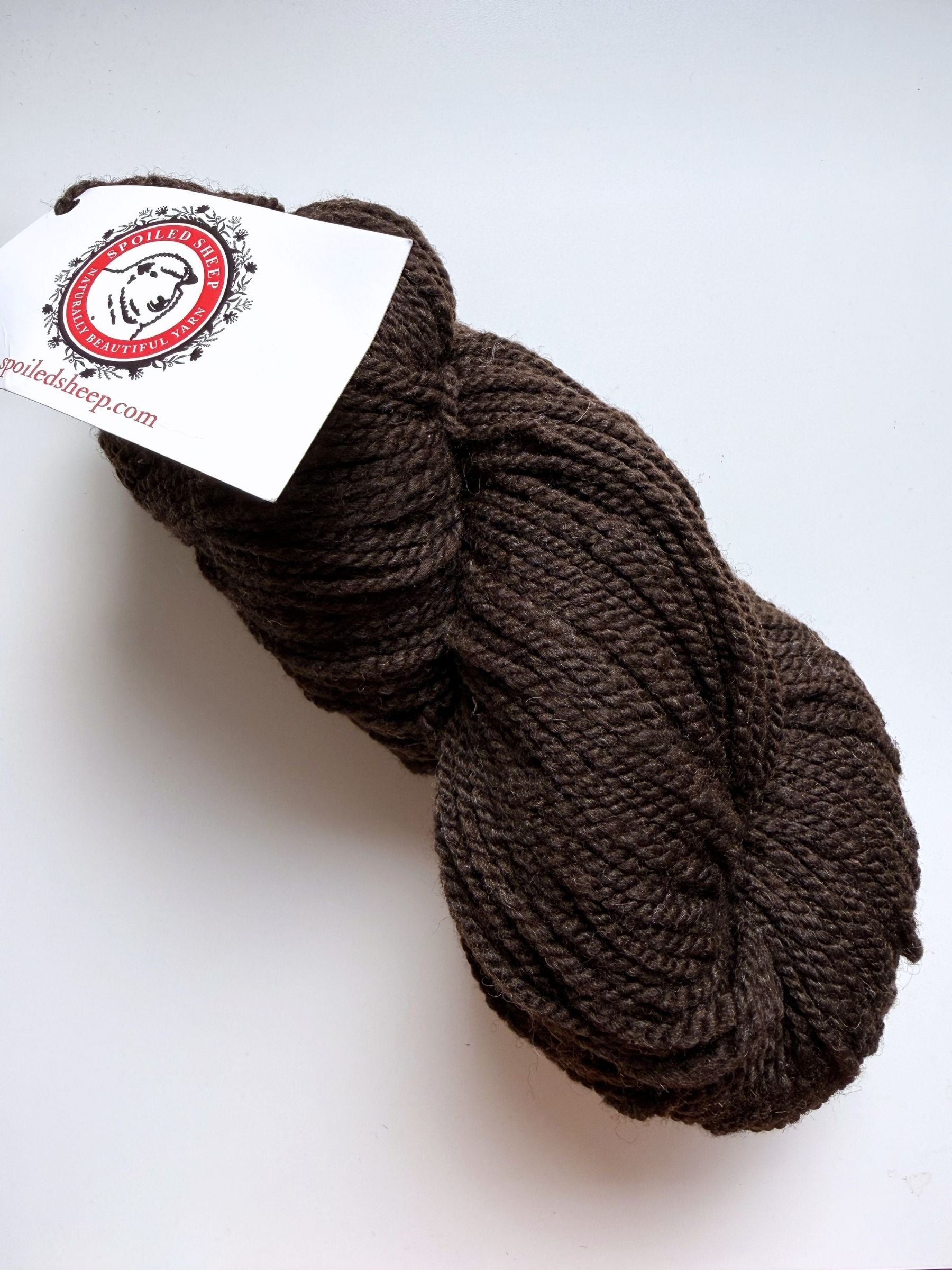 Spoiled Sheep - Corriedale Wool Yarn 200yd - Eiryn #16 Cocoa Brown