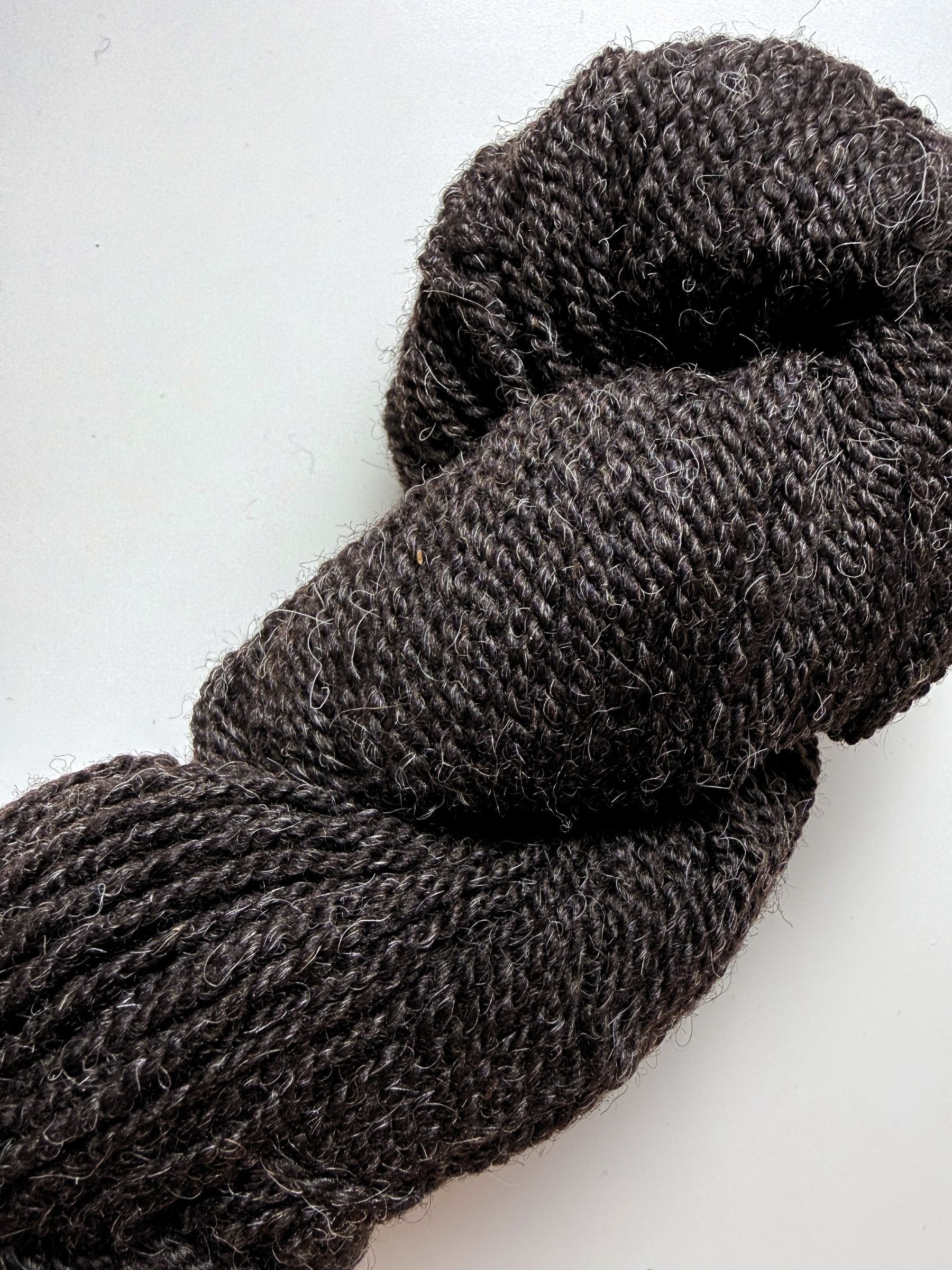 Spoiled Sheep - Suffolk/Finn/Merino Wool Yarn 200yd - Lainie #17 Charcoal Gray