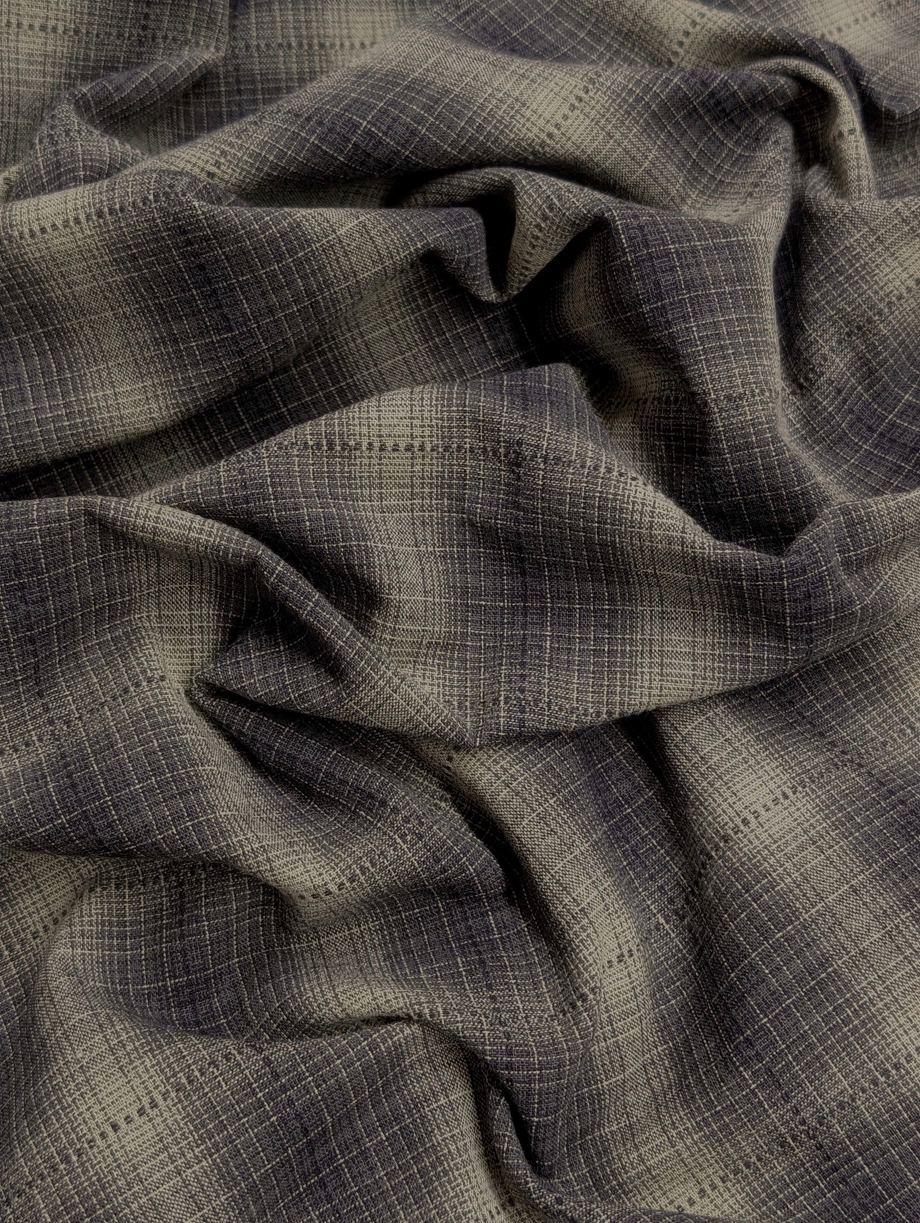 Handworks - Ombre Glen Plaid Yarn Dyed Cotton Fabric - Gray