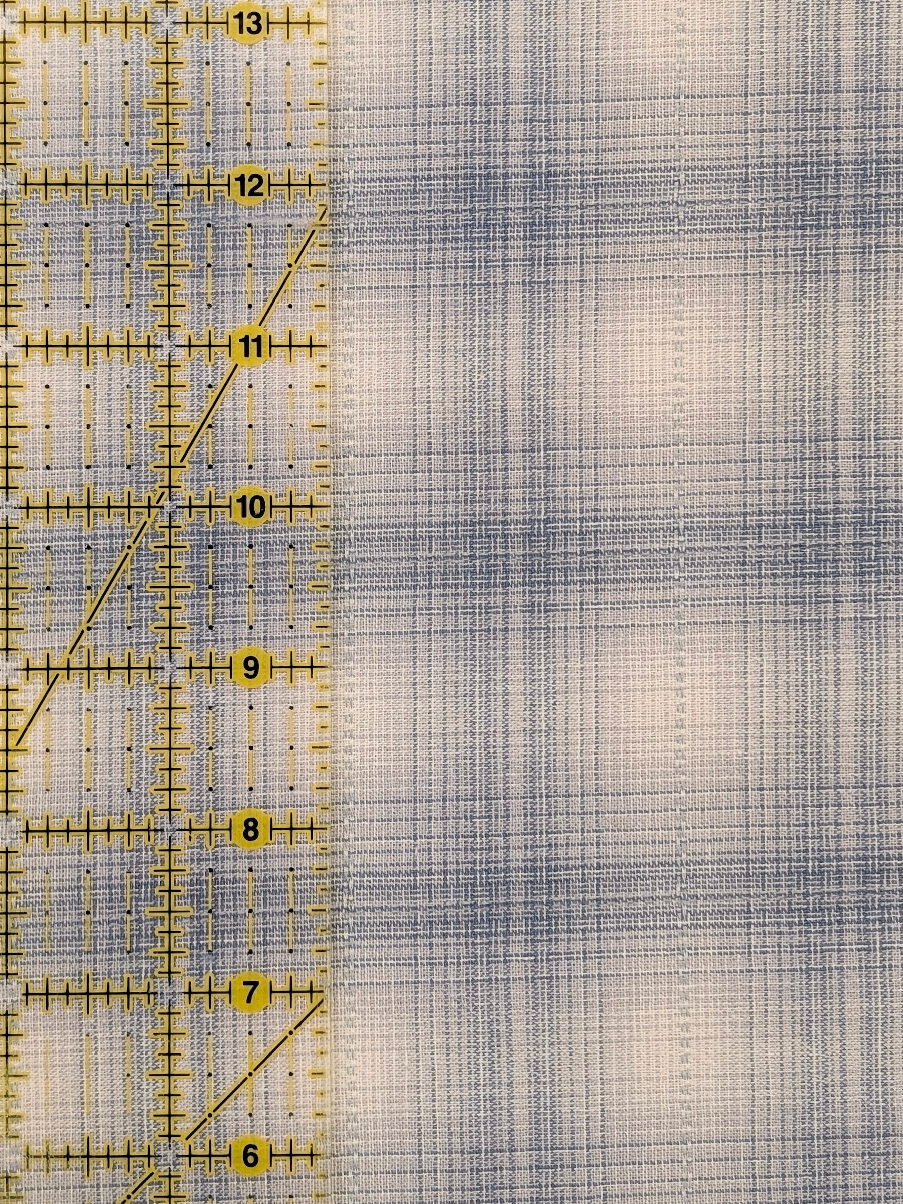 Handworks - Ombre Glen Plaid Yarn Dyed Cotton Fabric - Light Blue