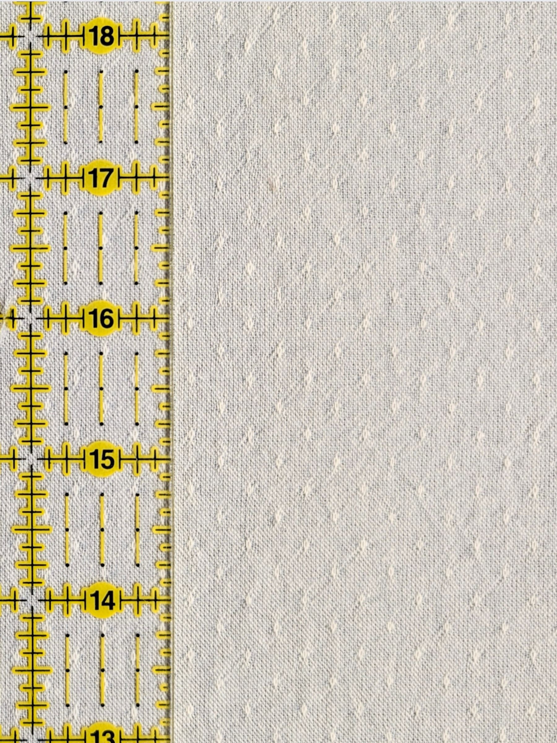 Textile Pantry - Chambray Dot Yarn Dyed Cotton Fabric - Pale Blue & Gray