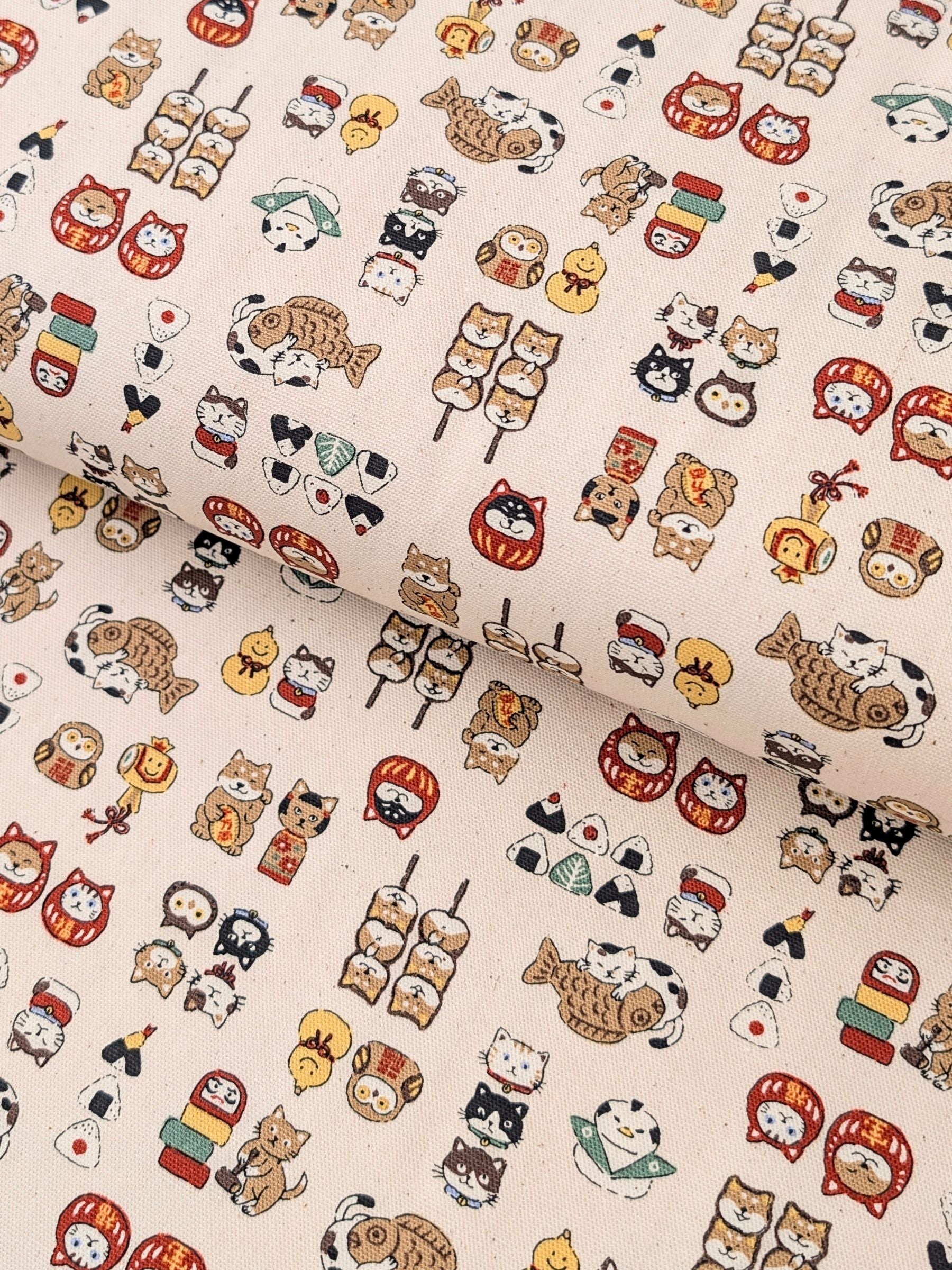 Kokka - Chibi-Pri Cotton Oxford Fabric - Beige