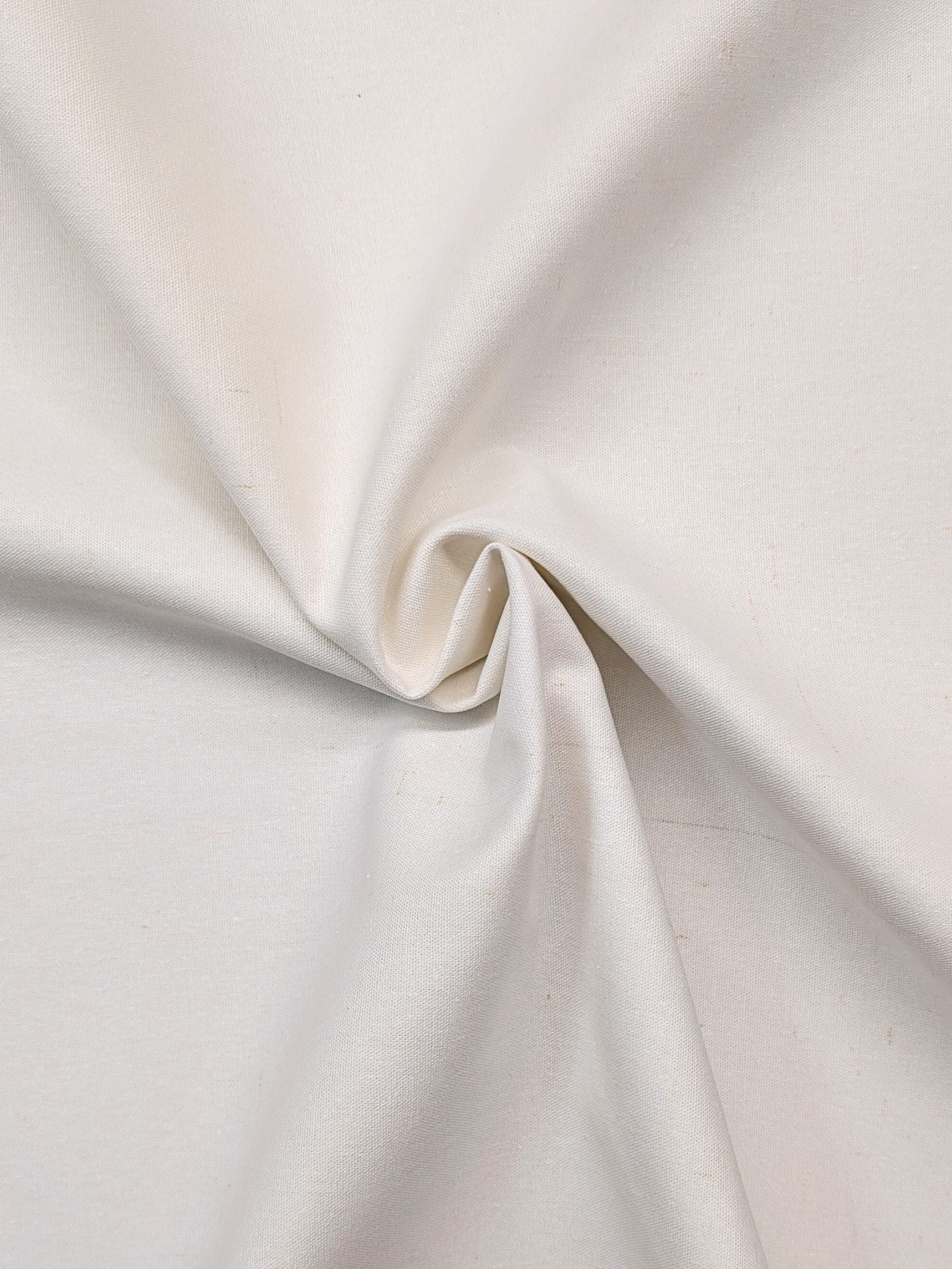 Kokka - Solid Recycled Cotton Canvas Fabric - Natural