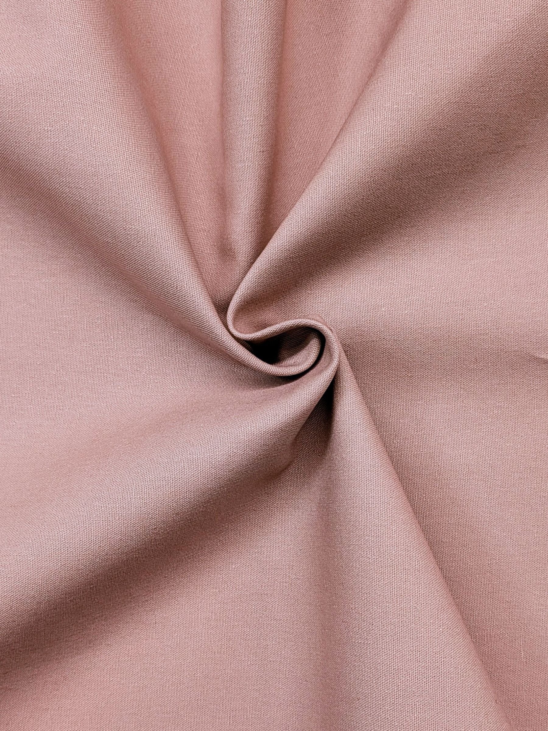 Kokka - Solid Recycled Cotton Canvas Fabric - Dusty Pink