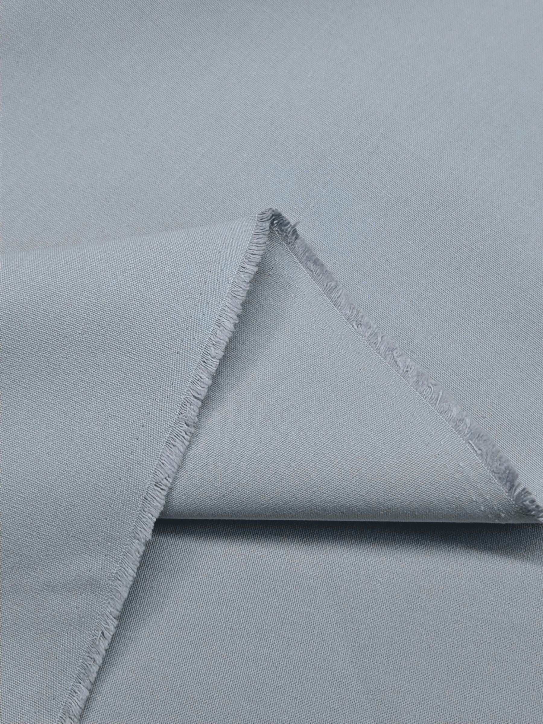 Kokka - Solid Recycled Cotton Canvas Fabric - Baby Blue