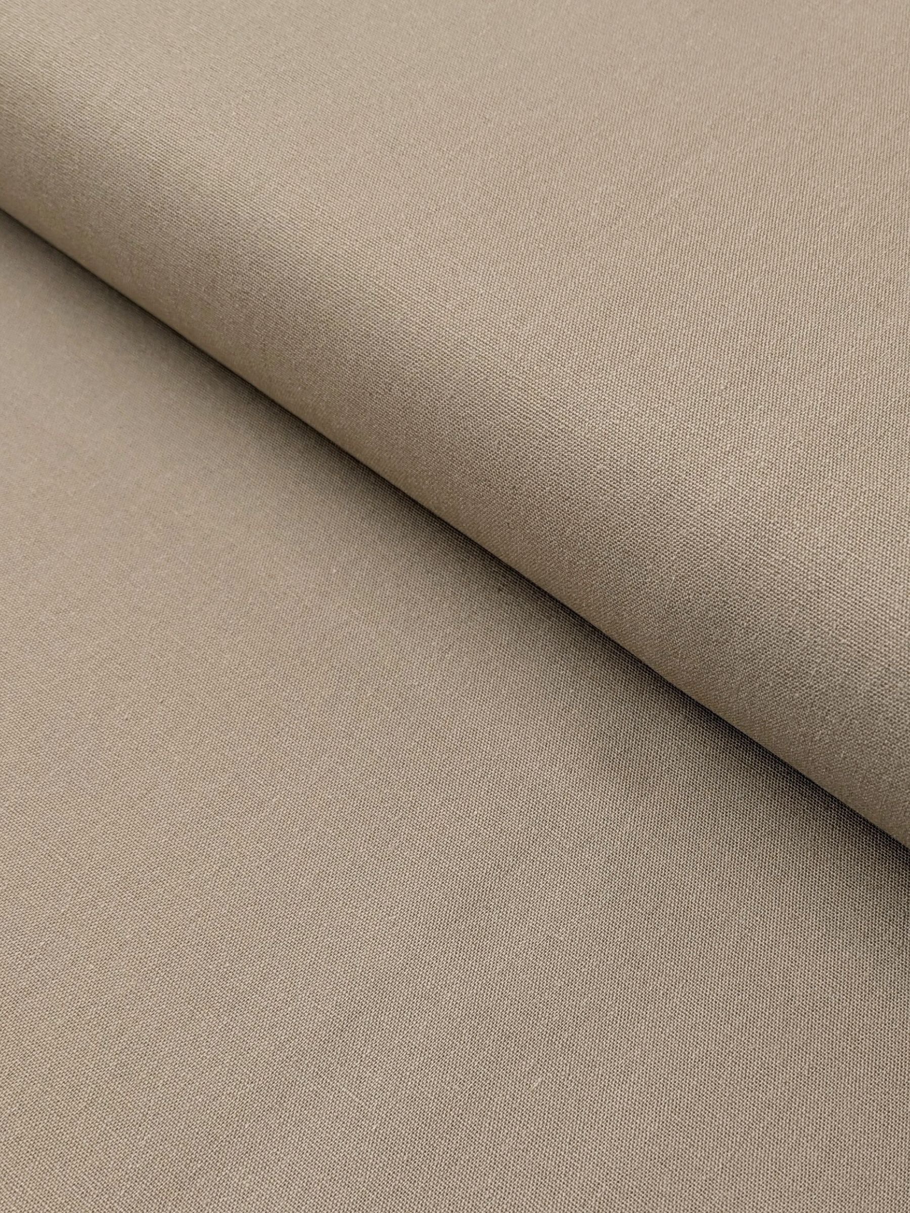 Kokka - Solid Recycled Cotton Canvas Fabric - Khaki Gray