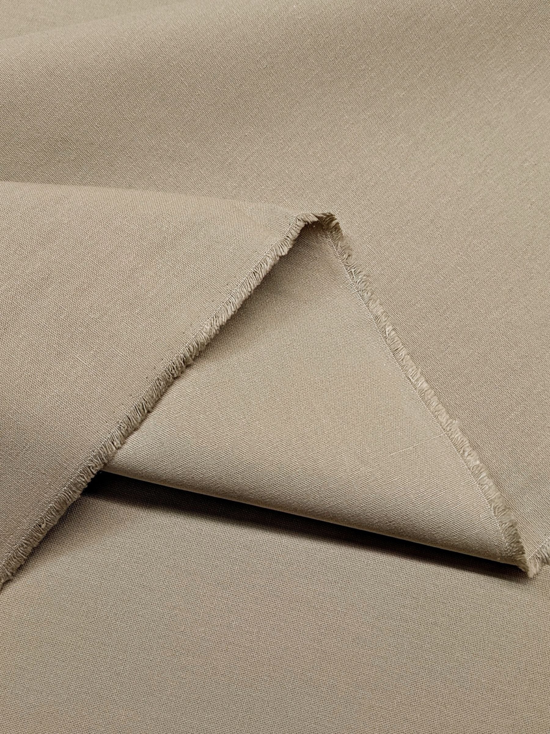 Kokka - Solid Recycled Cotton Canvas Fabric - Khaki Gray
