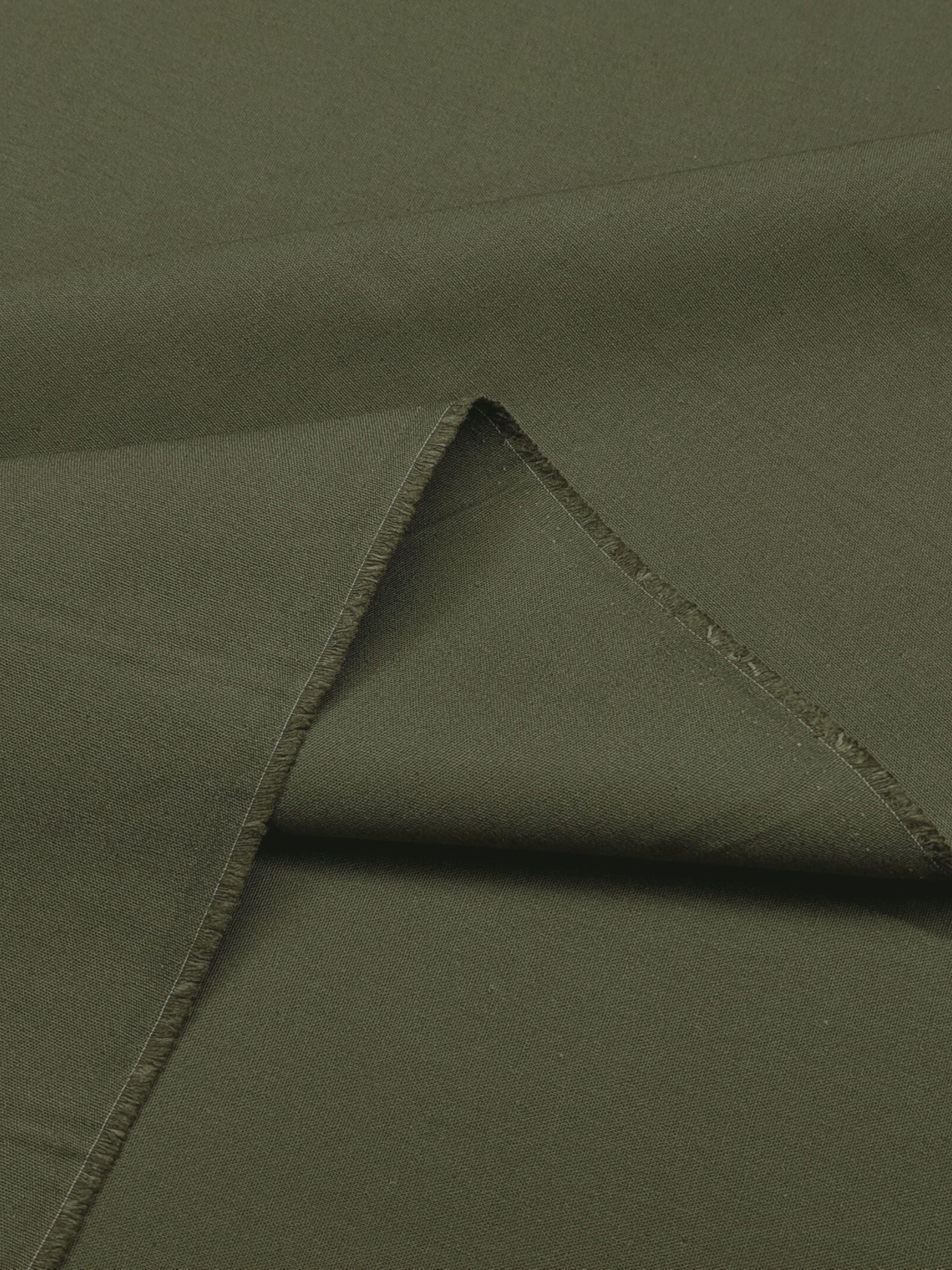 Kokka - Solid Recycled Cotton Canvas Fabric - Dark Green