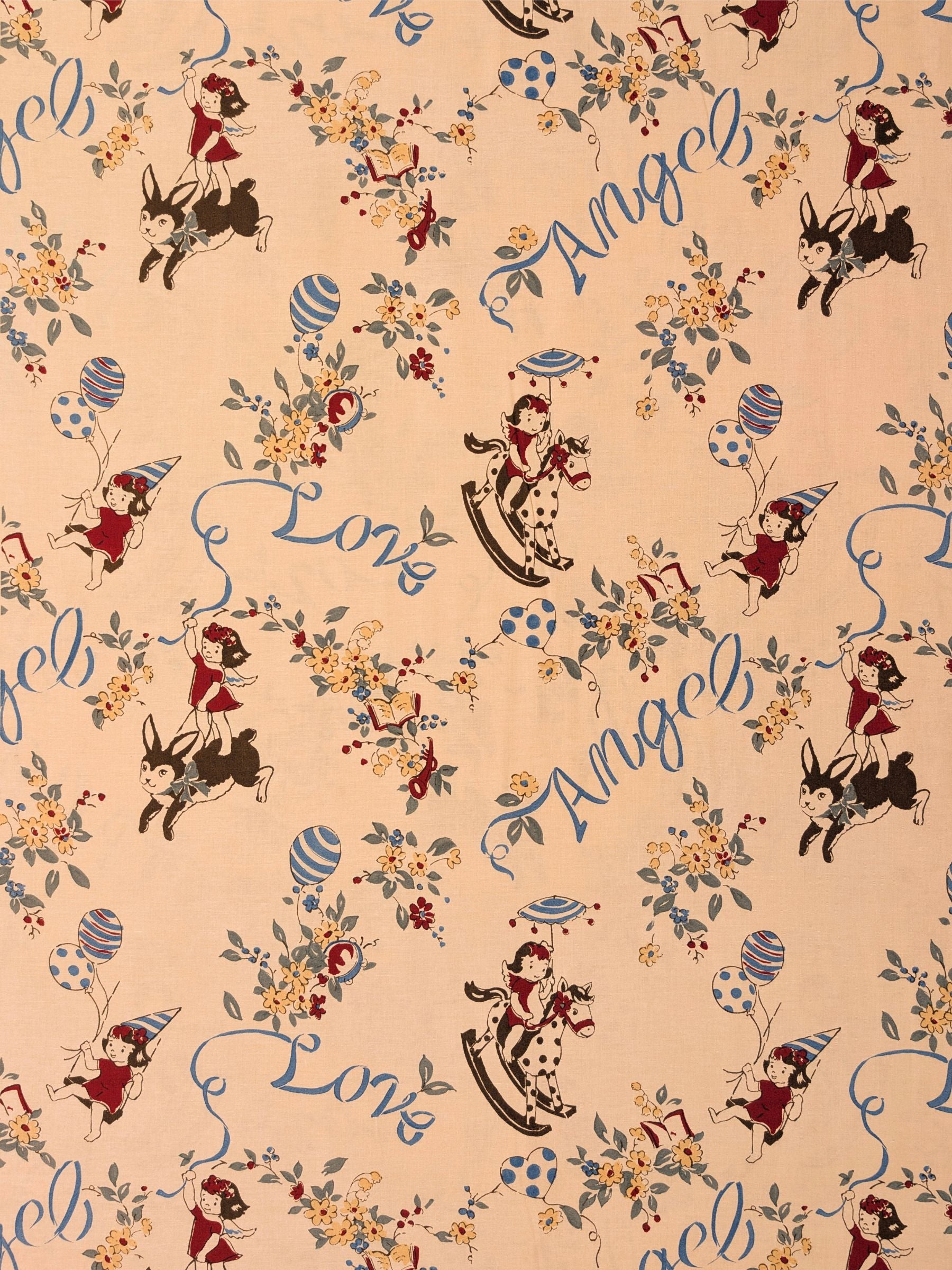 Yuwa - Angel Love Cotton Sheeting Fabric - Tan