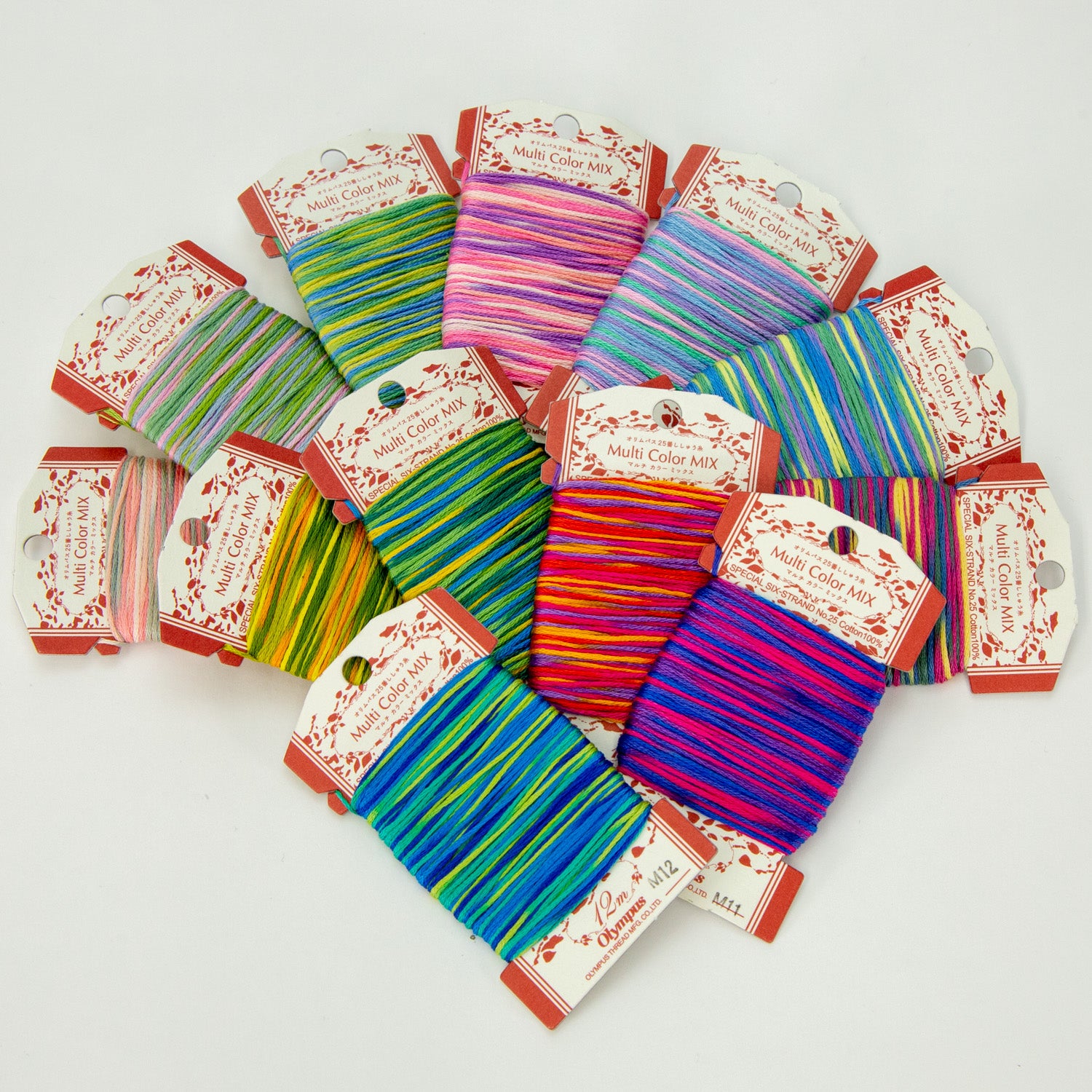 Olympus - Multi Color Mix No.25 Cotton Embroidery Floss 12m Card - M12 Turquoise Teal