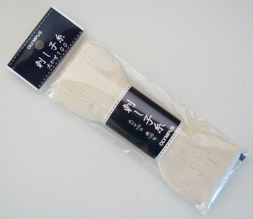Olympus - Cotton Sashiko Thread 100m Skein - Color #102 Off White