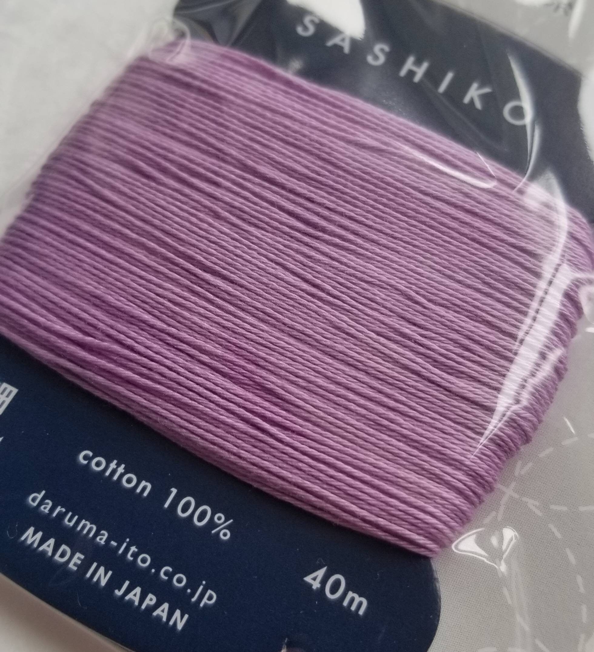 Daruma - Cotton Sashiko Thread 40m Card 20/4 - #210 Lavender