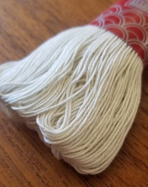 Yokota - Cotton Sashiko Thread 100m Skein - #2 Ecru Beige