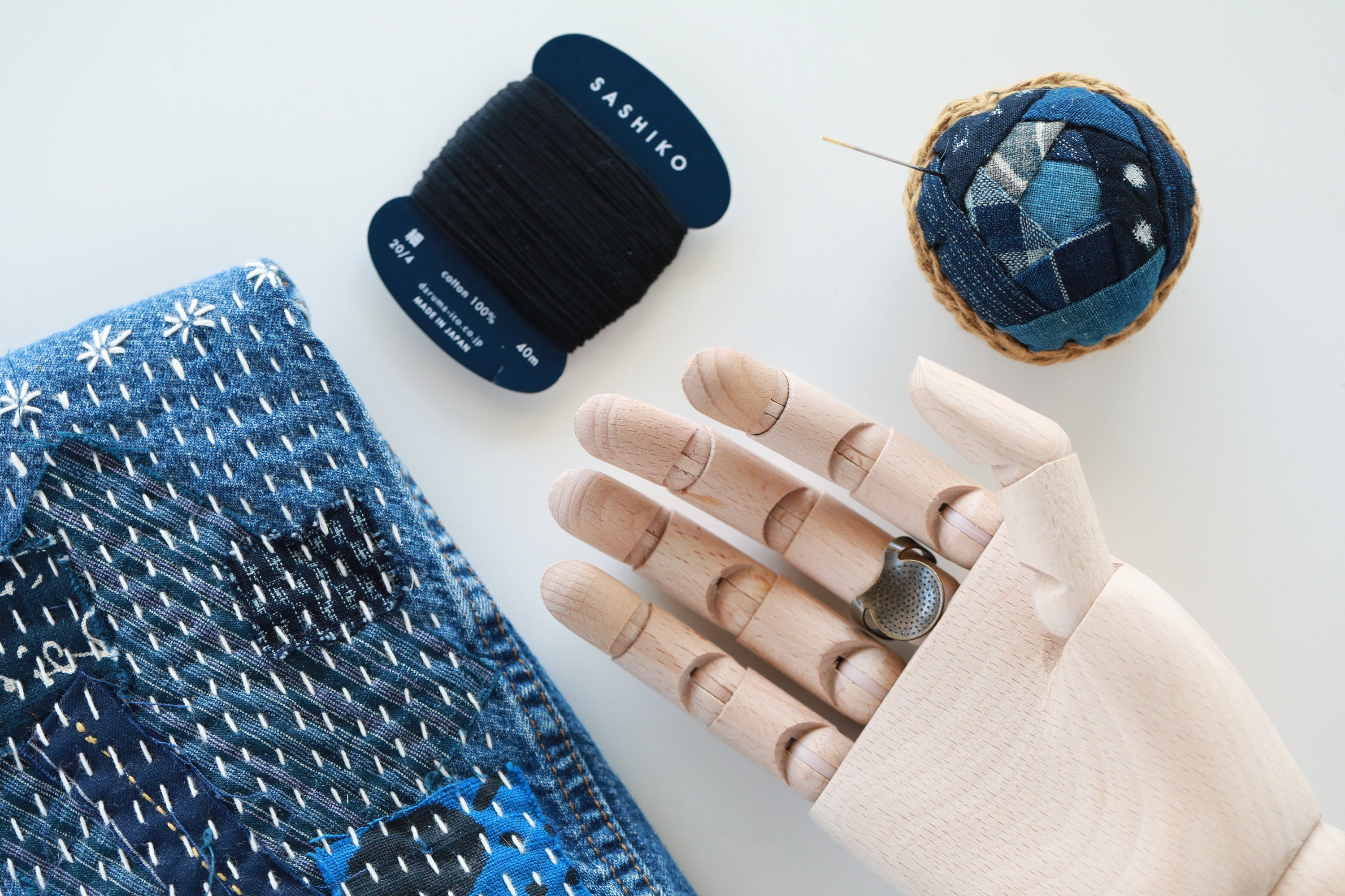 Little House - Sashiko Palm Ring Thimble
