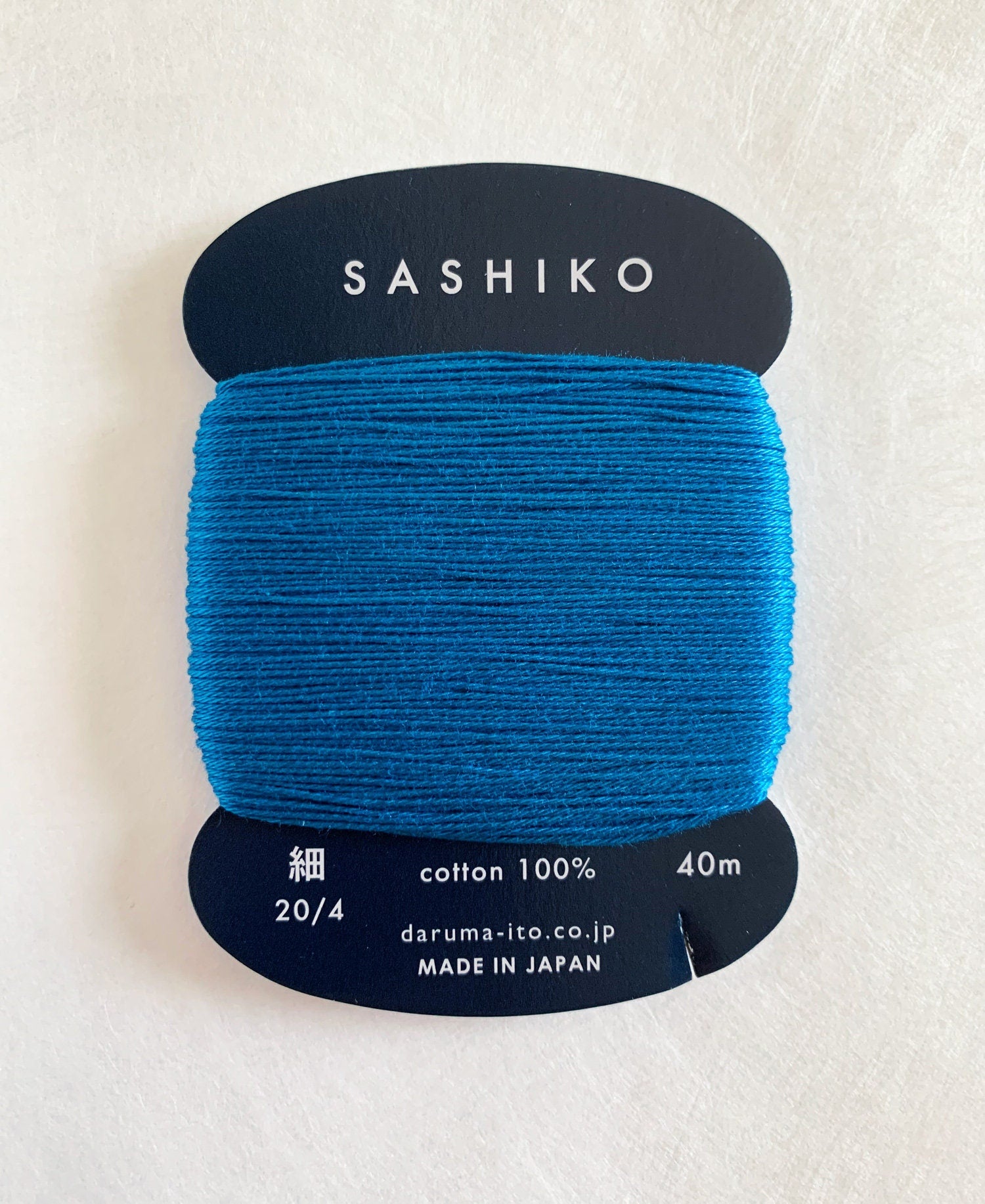 Daruma - Cotton Sashiko Thread 40m Card 20/4 - #224 Ao Blue