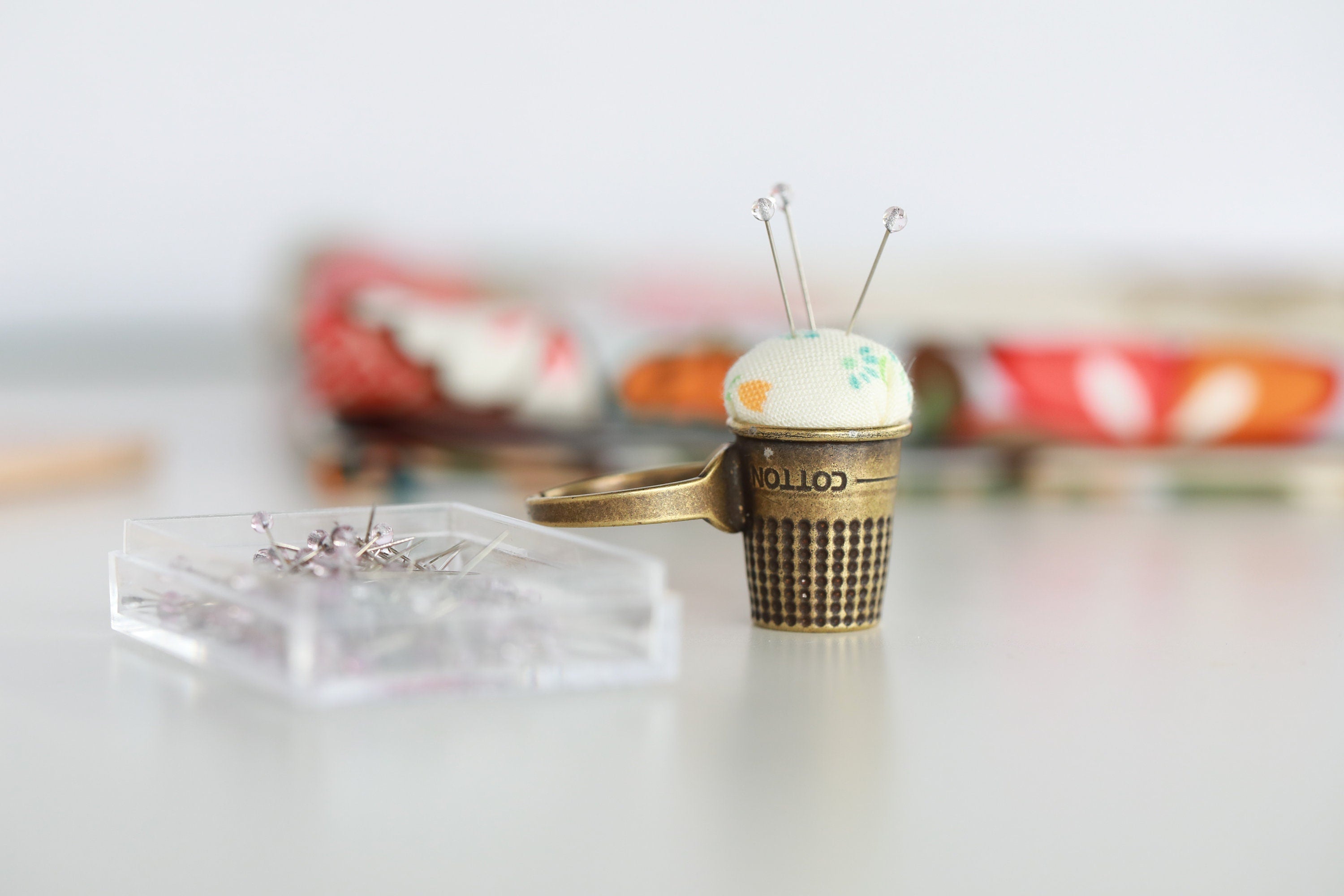 Little House - Pincushion Thimble Ring