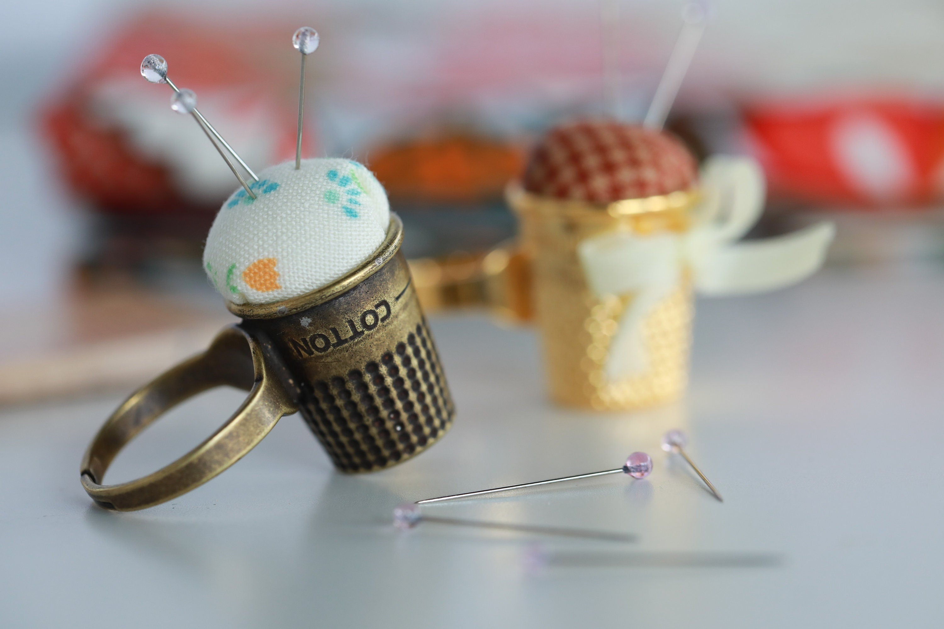 Little House - Pincushion Thimble Ring