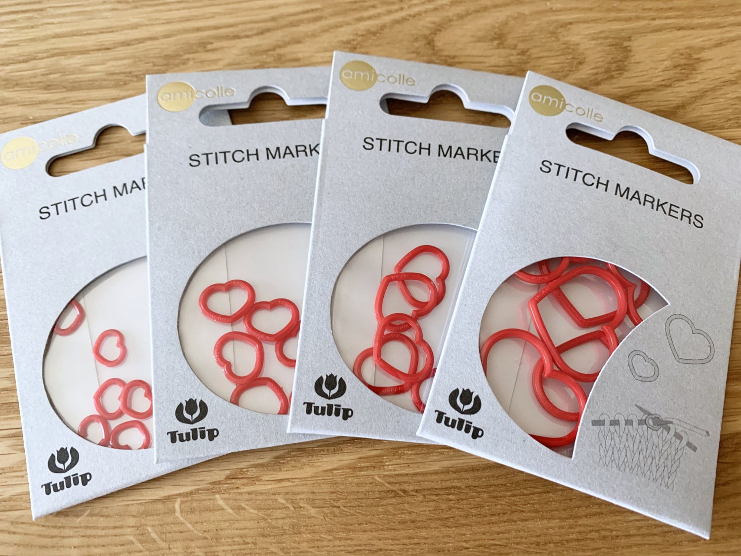 Tulip - Small "Heart" Stitch Markers Amicolle Knitting Accessories