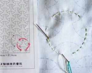 Olympus - Maru Bishamon Cotton Sashiko Sampler Cloth - Navy