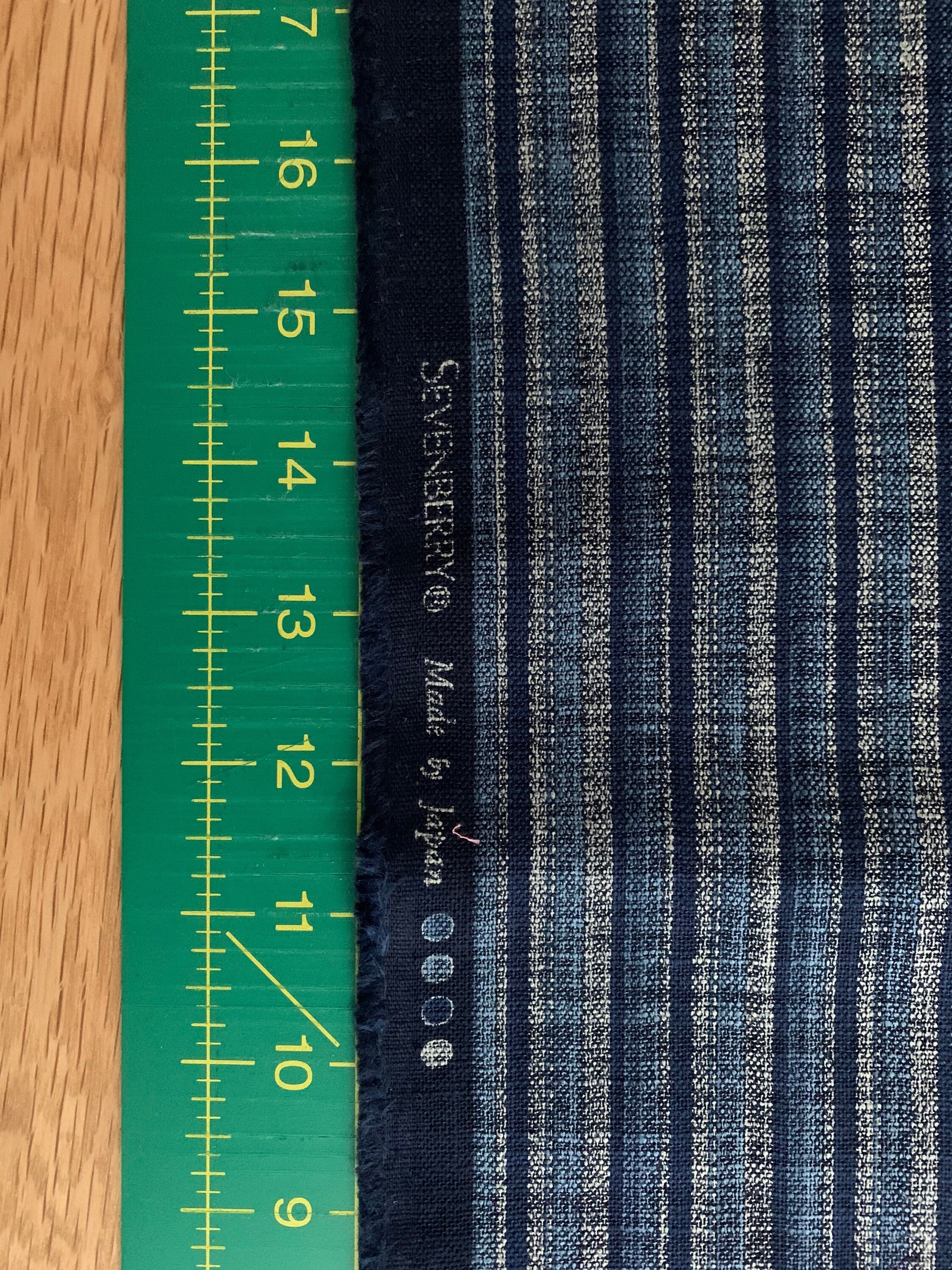 Rustic Stripe Sevenberry Japanese cotton fabric 850327-1-1 blue