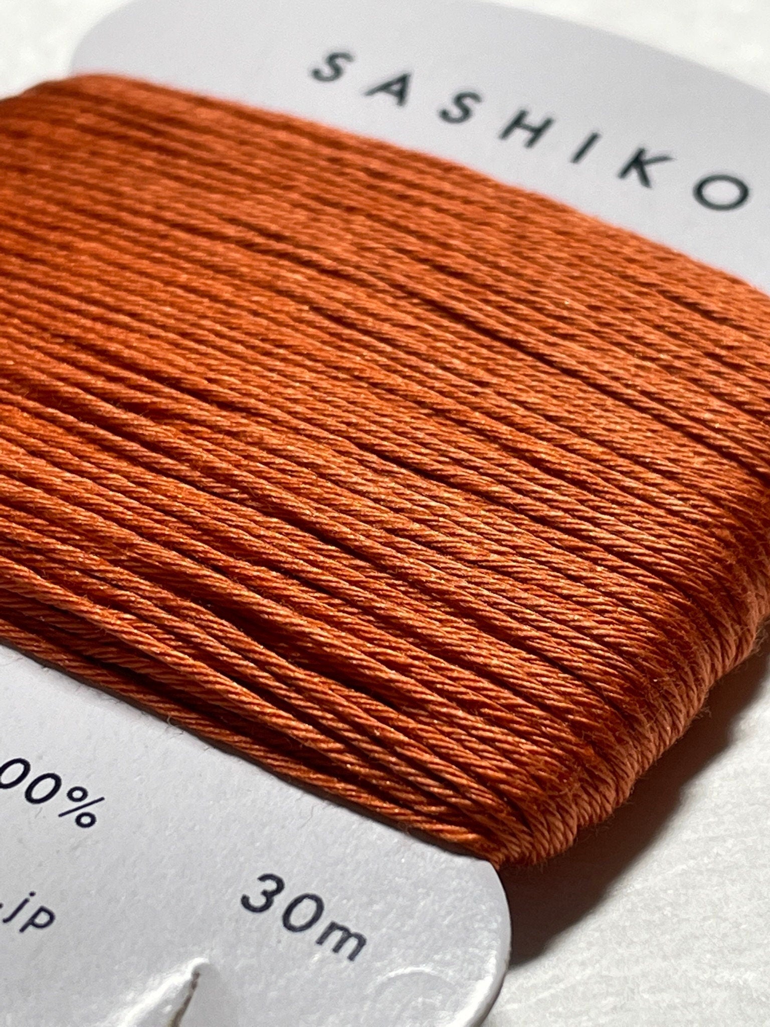 Daruma - Cotton Sashiko Thread 30m Card 20/6 - #214 Carrot Orange