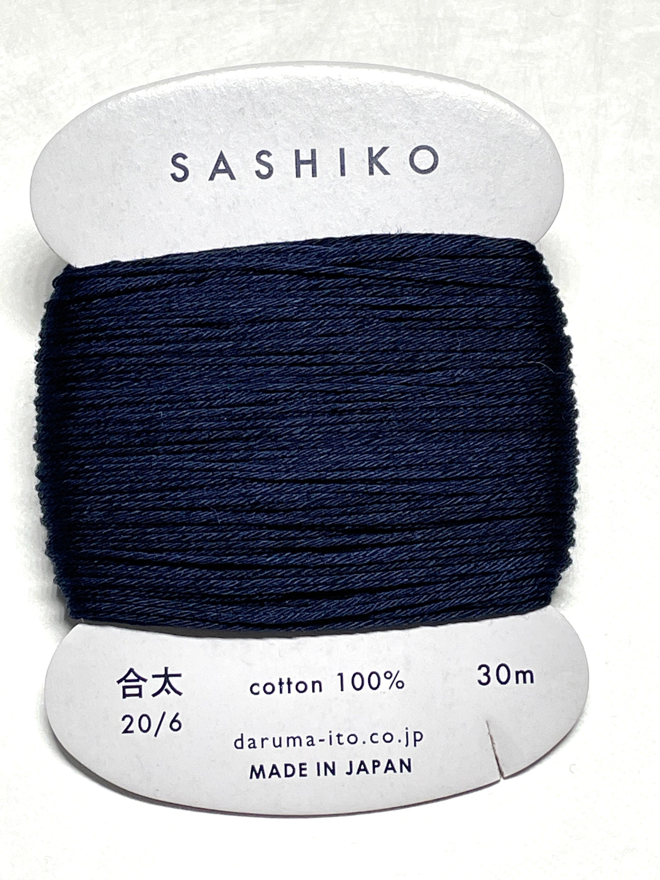 Daruma - Cotton Sashiko Thread 30m Card 20/6 - #216 Deep Blue
