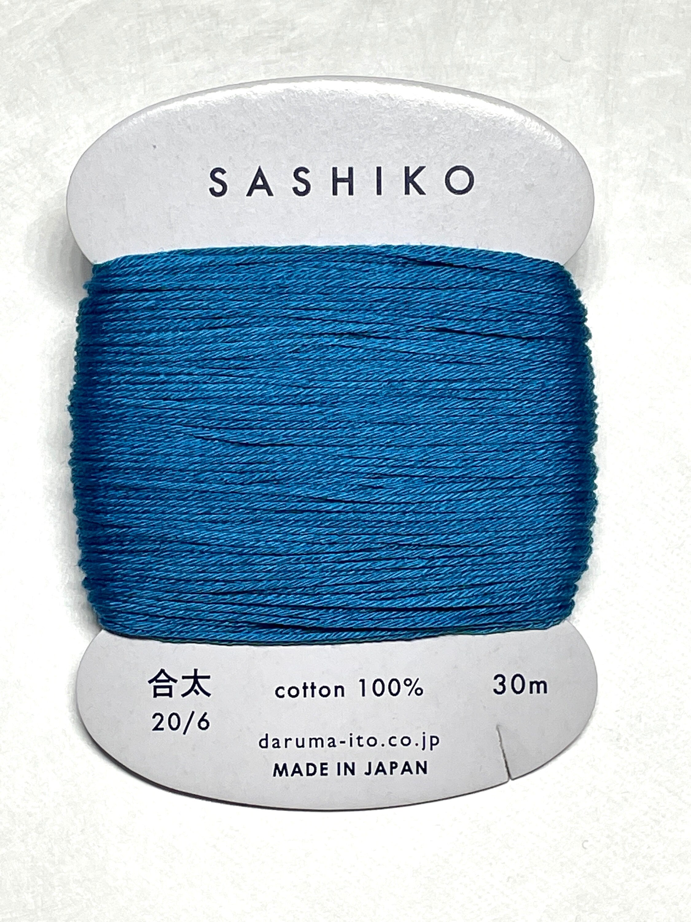 Daruma - Cotton Sashiko Thread 30m Card 20/6 - #224 Blue