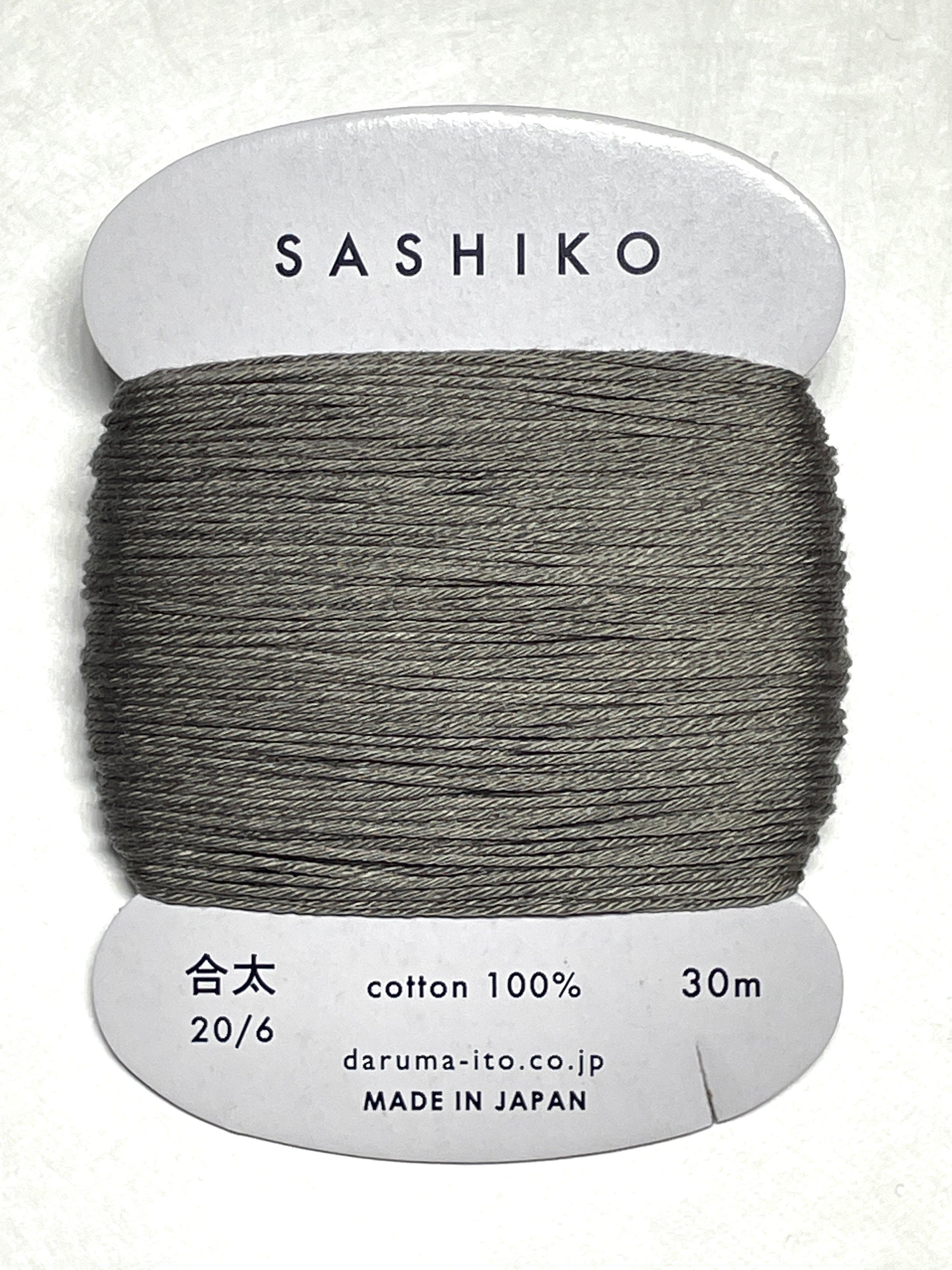 Daruma - Cotton Sashiko Thread 30m Card 20/6 - #229 Mouse Gray