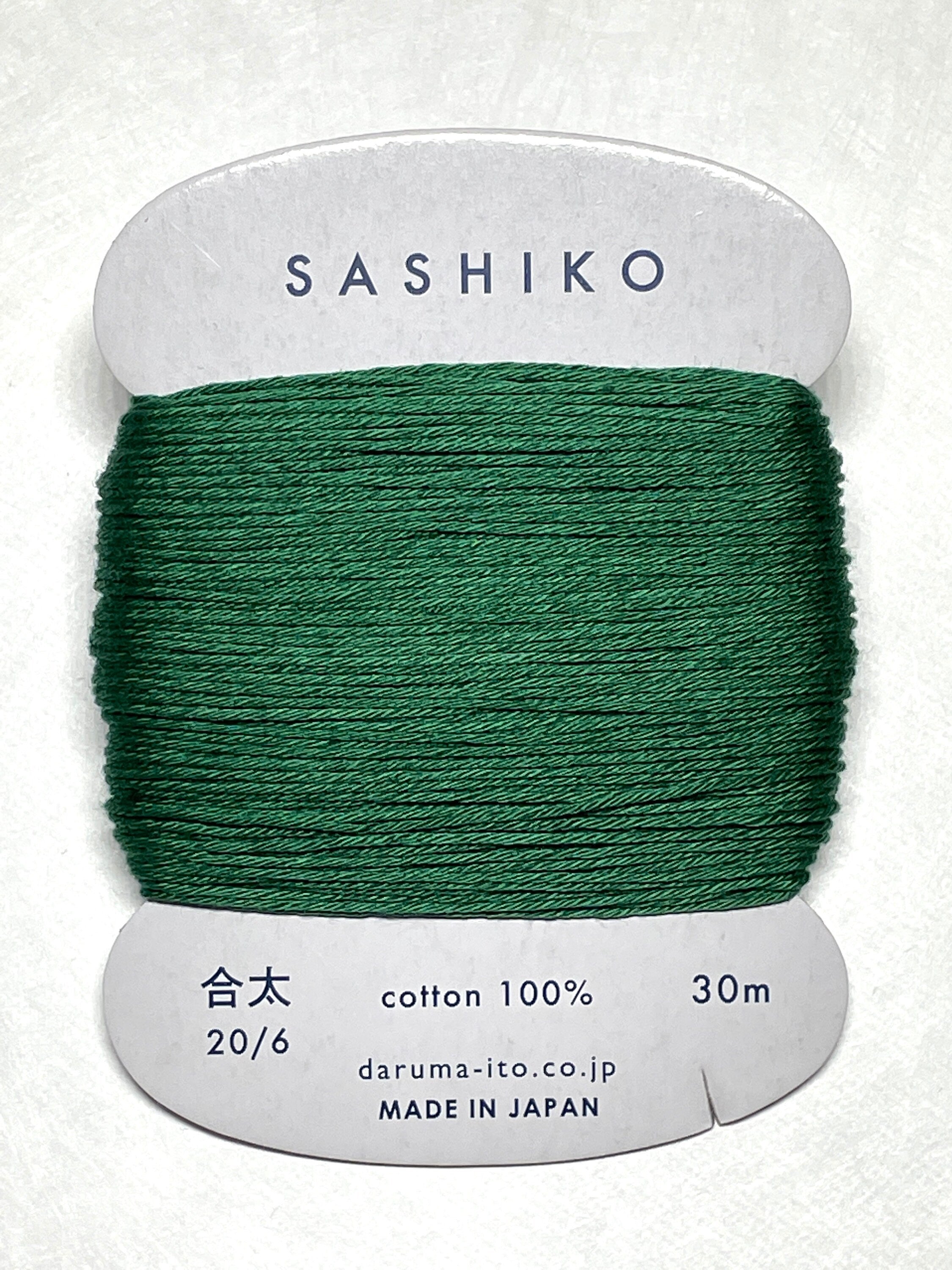 Daruma - Cotton Sashiko Thread 30m Card 20/6 - #208 Forest Green