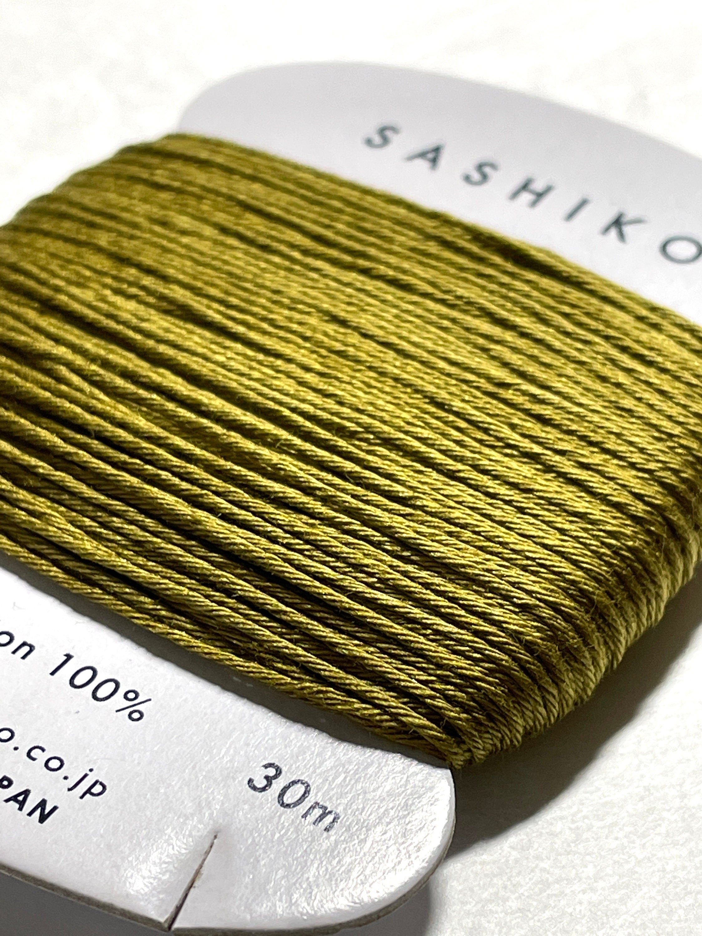 Daruma - Cotton Sashiko Thread 30m Card 20/6 - #228 Olive Green