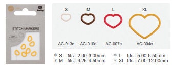 Tulip - Large "Heart" Stitch Markers Amicolle Knitting Accessories