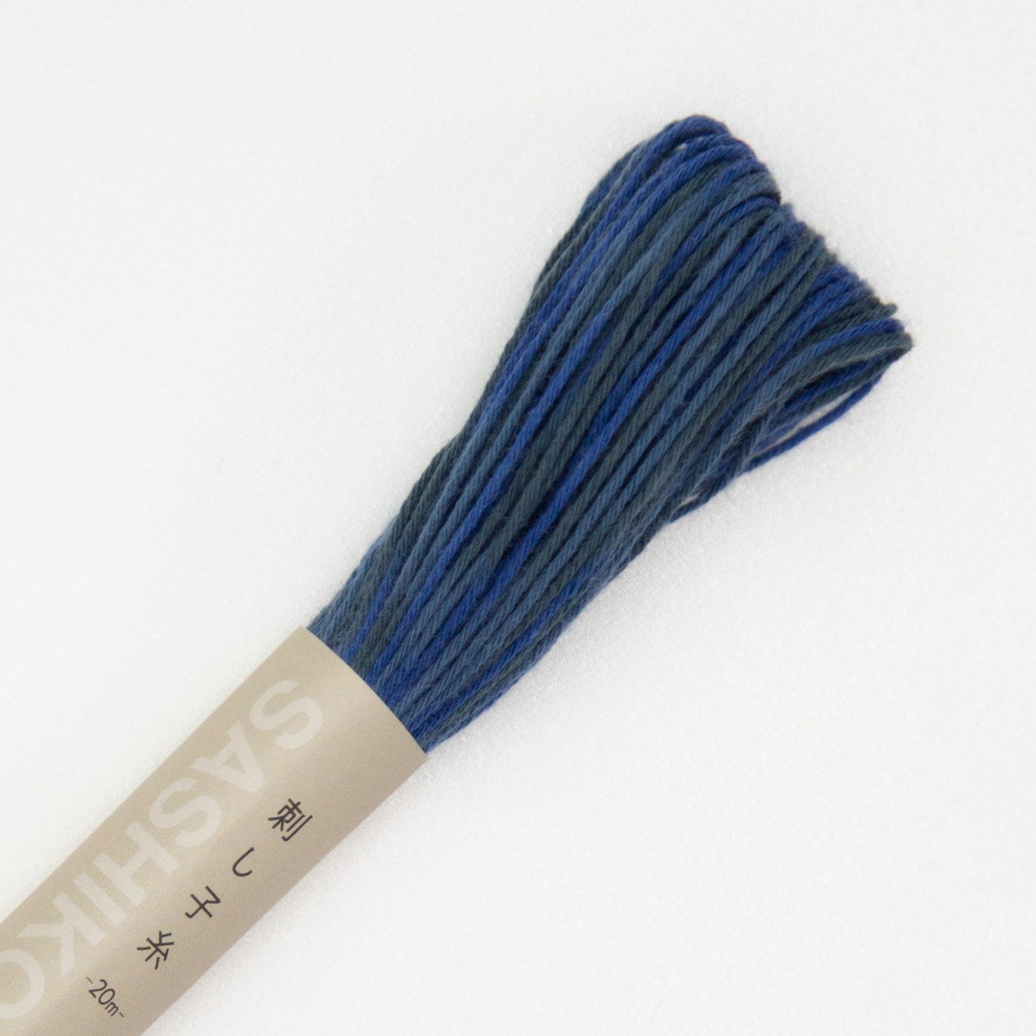 Olympus - Cotton Sashiko Thread 20m Skein - Color #98 Variegated Deep Sea Blues