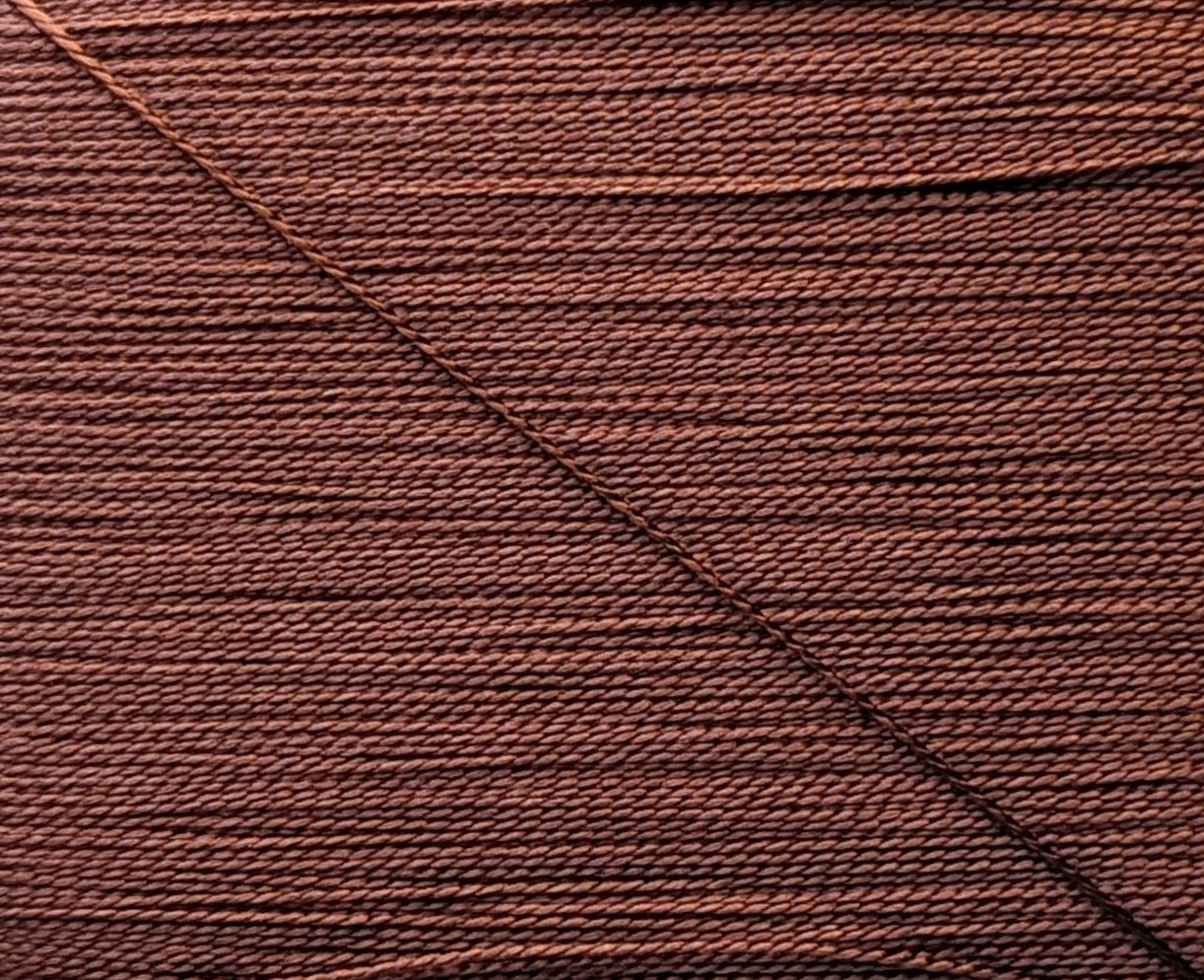 Kinkame - Silk Hand Sewing Thread 80m Card - Color #198 Old Mahogany