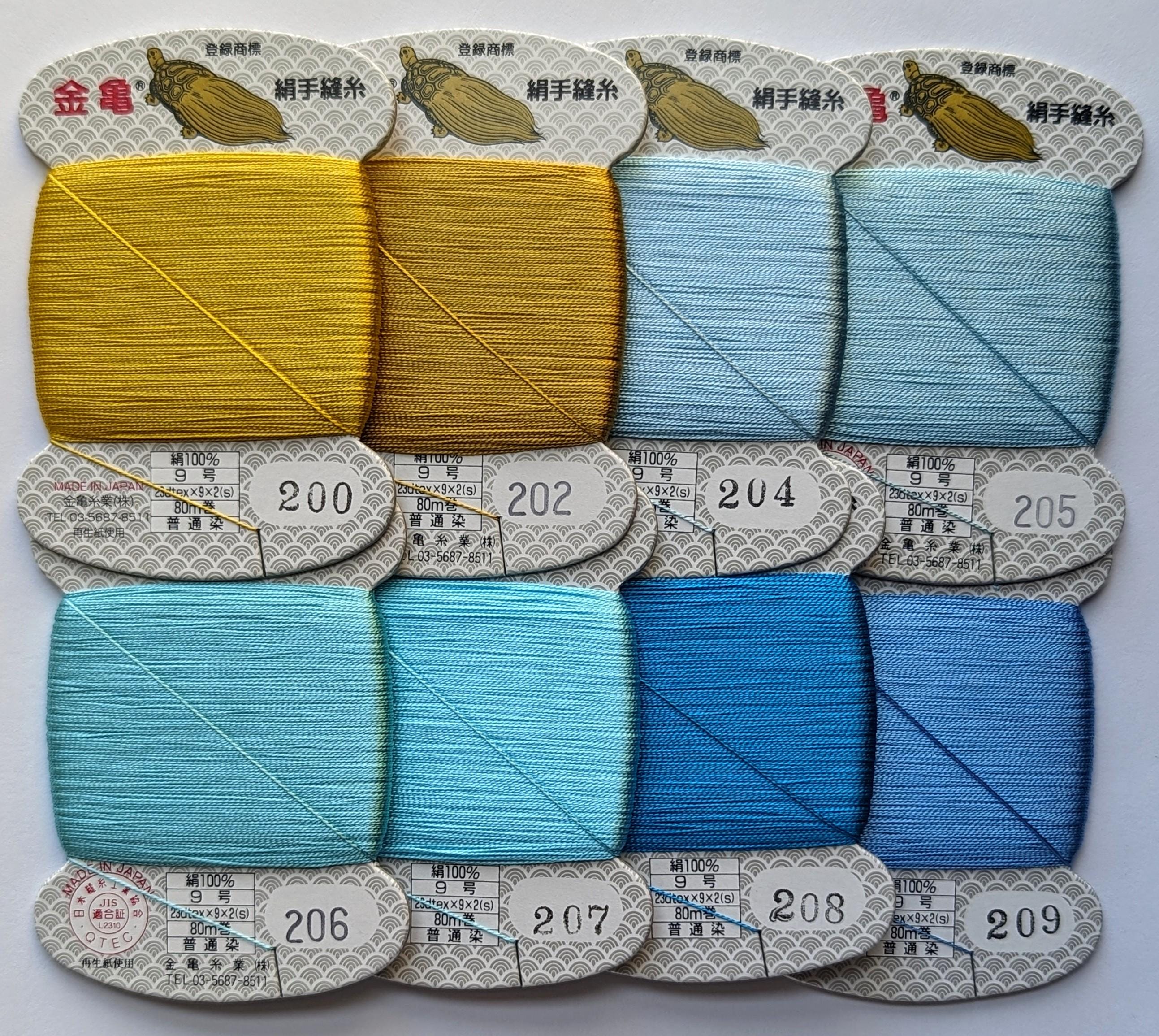 Kinkame - Silk Hand Sewing Thread 80m Card - Color #204